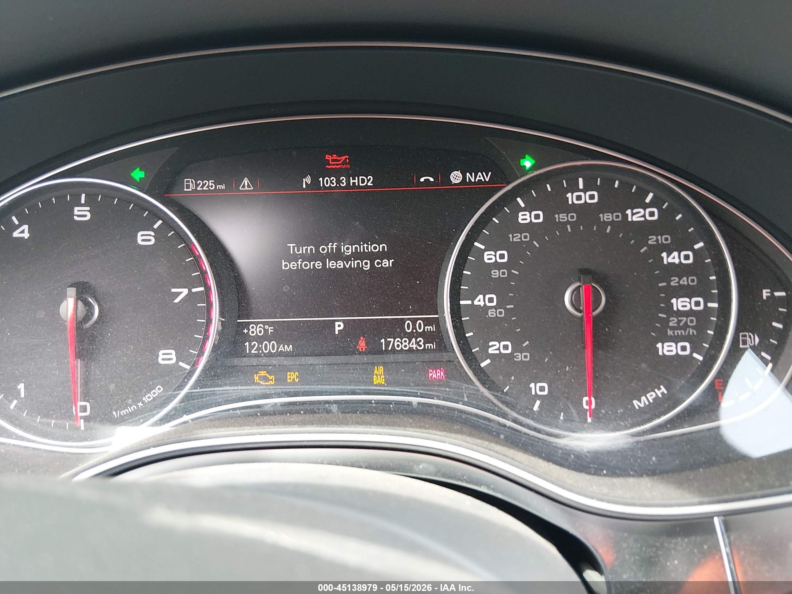 2013 Audi A6 3.0t Premium Black vin: WAUGGAFCXDN033174