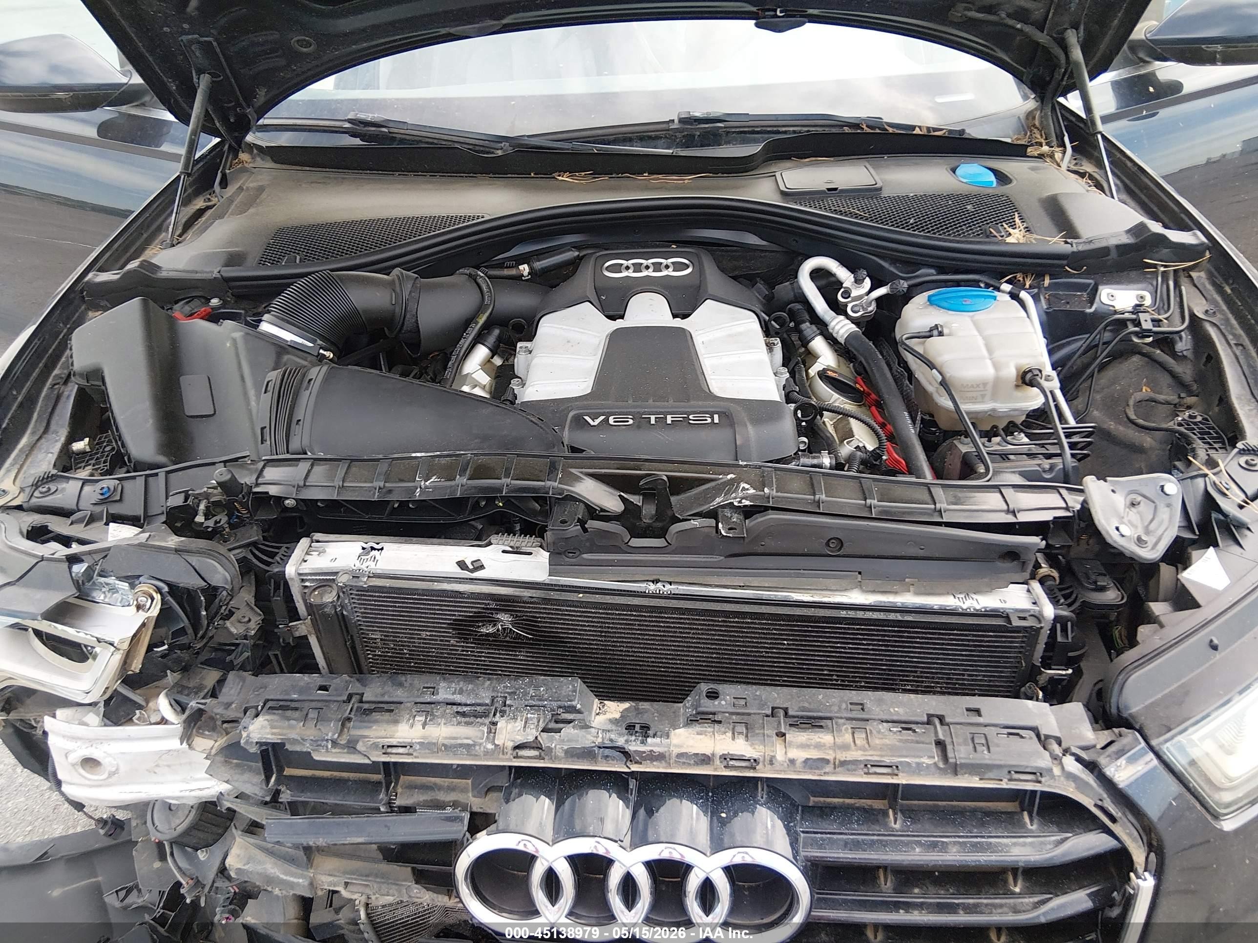 2013 Audi A6 3.0t Premium Black vin: WAUGGAFCXDN033174
