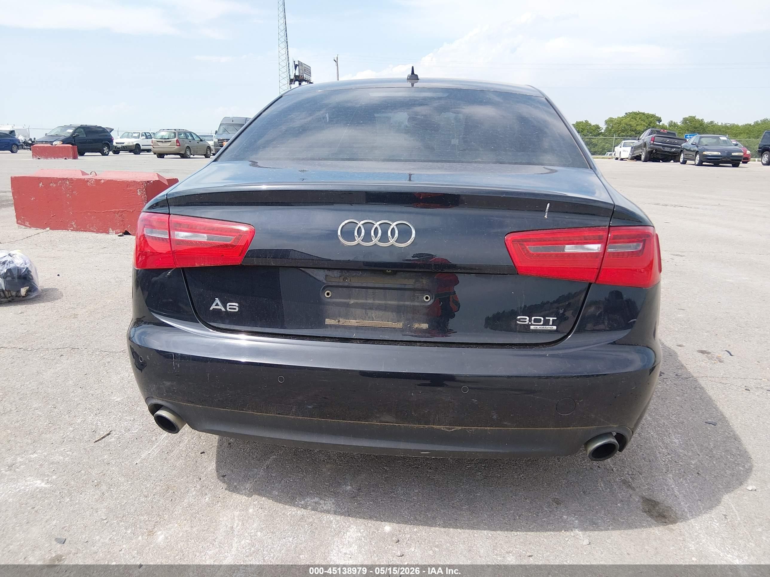 2013 Audi A6 3.0t Premium Black vin: WAUGGAFCXDN033174