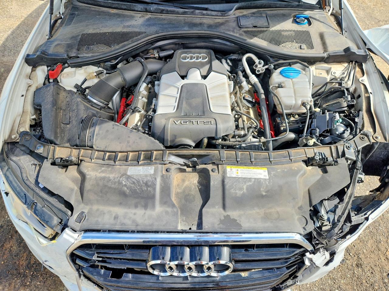 2013 Audi A6 Premium Plus White vin: WAUGGAFCXDN142072