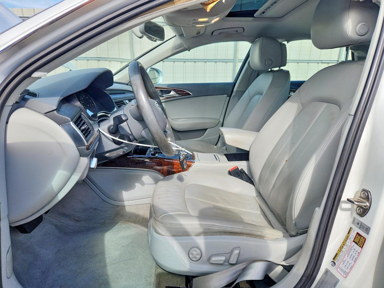2013 Audi A6 Premium Plus White vin: WAUGGAFCXDN142072
