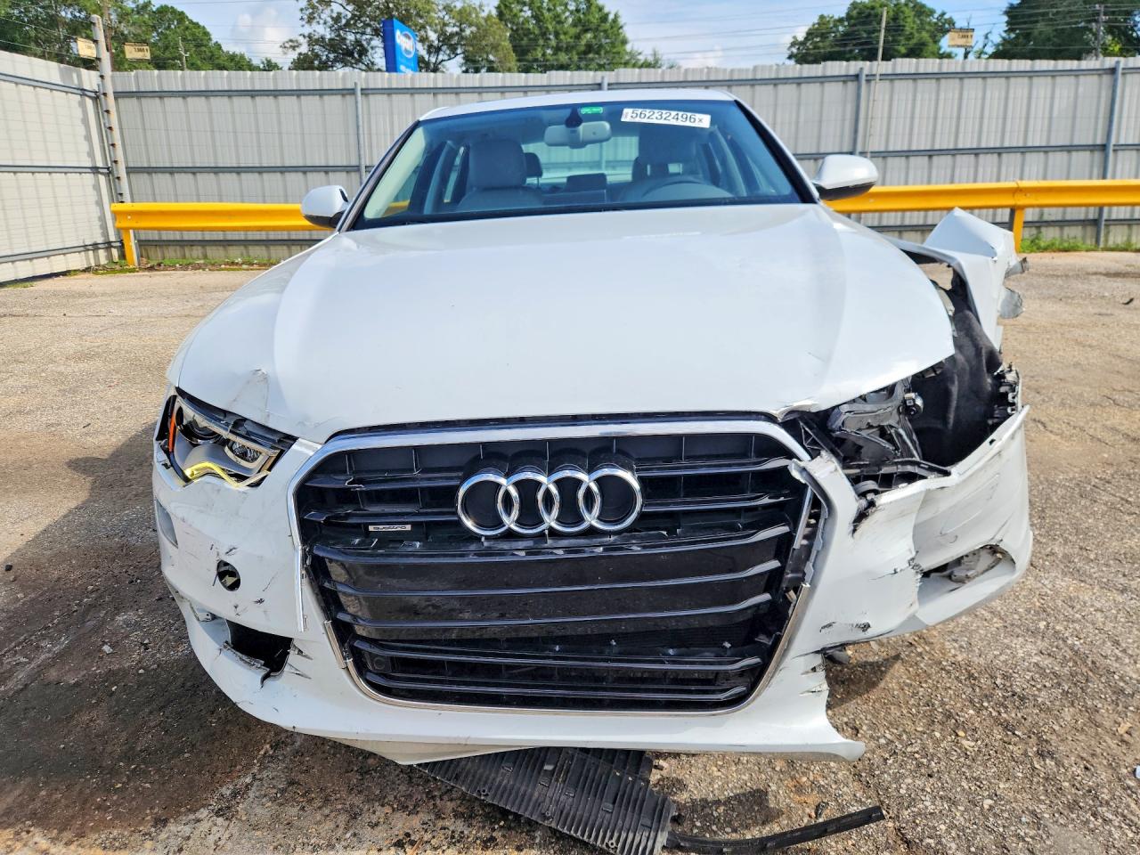 2013 Audi A6 Premium Plus White vin: WAUGGAFCXDN142072
