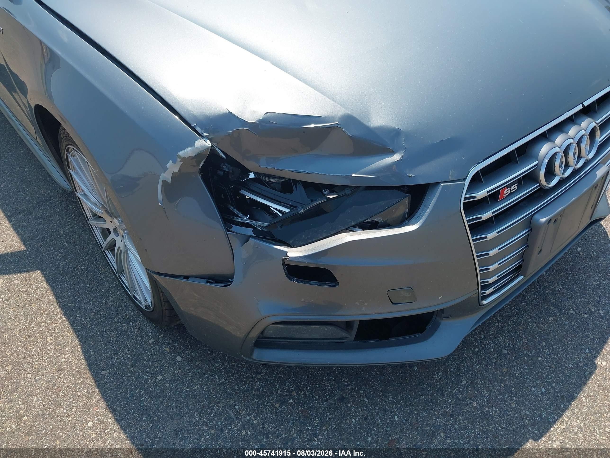2013 Audi S5 3.0t Premium Plus Серый vin: WAUGGAFR2DA002108