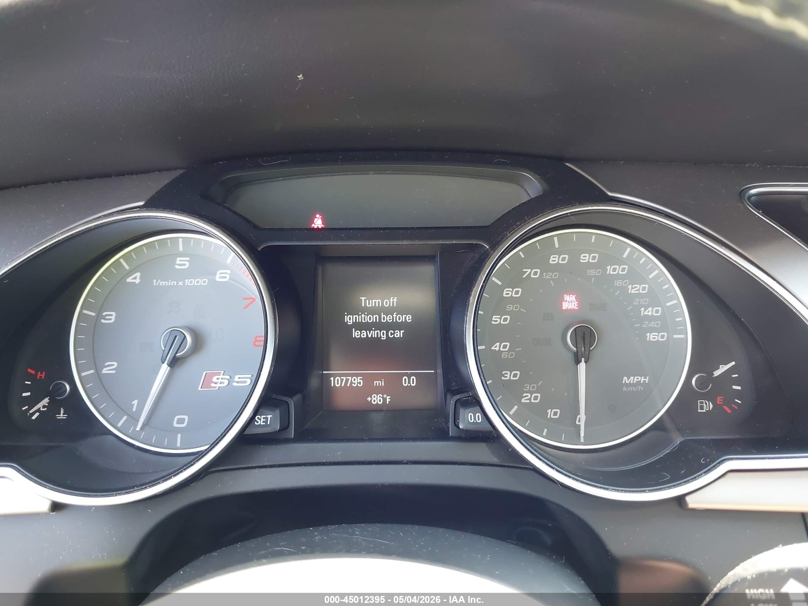 2015 Audi S5 3.0t Premium Plus Gray vin: WAUGGAFR3FA021785