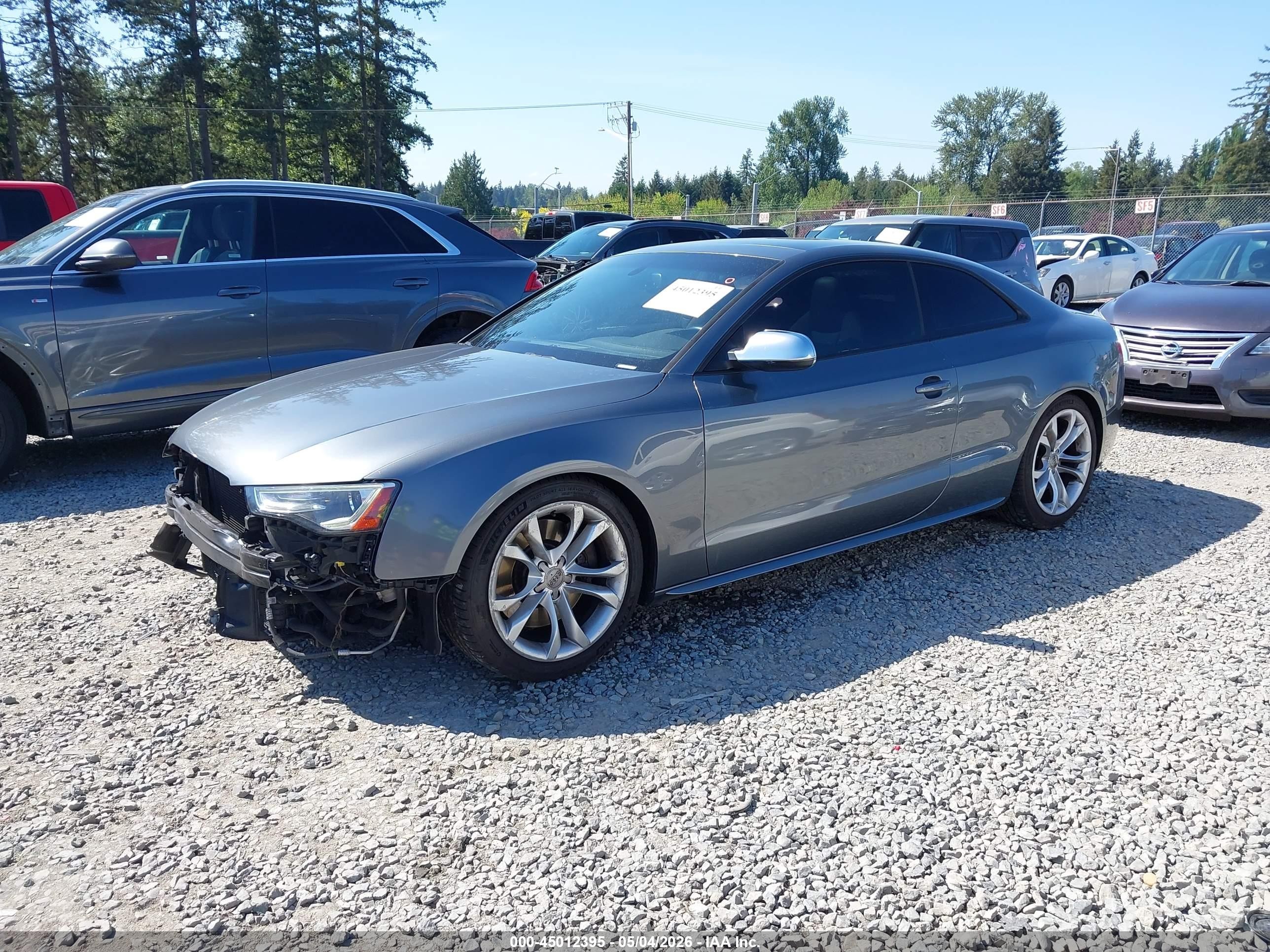 2015 Audi S5 3.0t Premium Plus Gray vin: WAUGGAFR3FA021785
