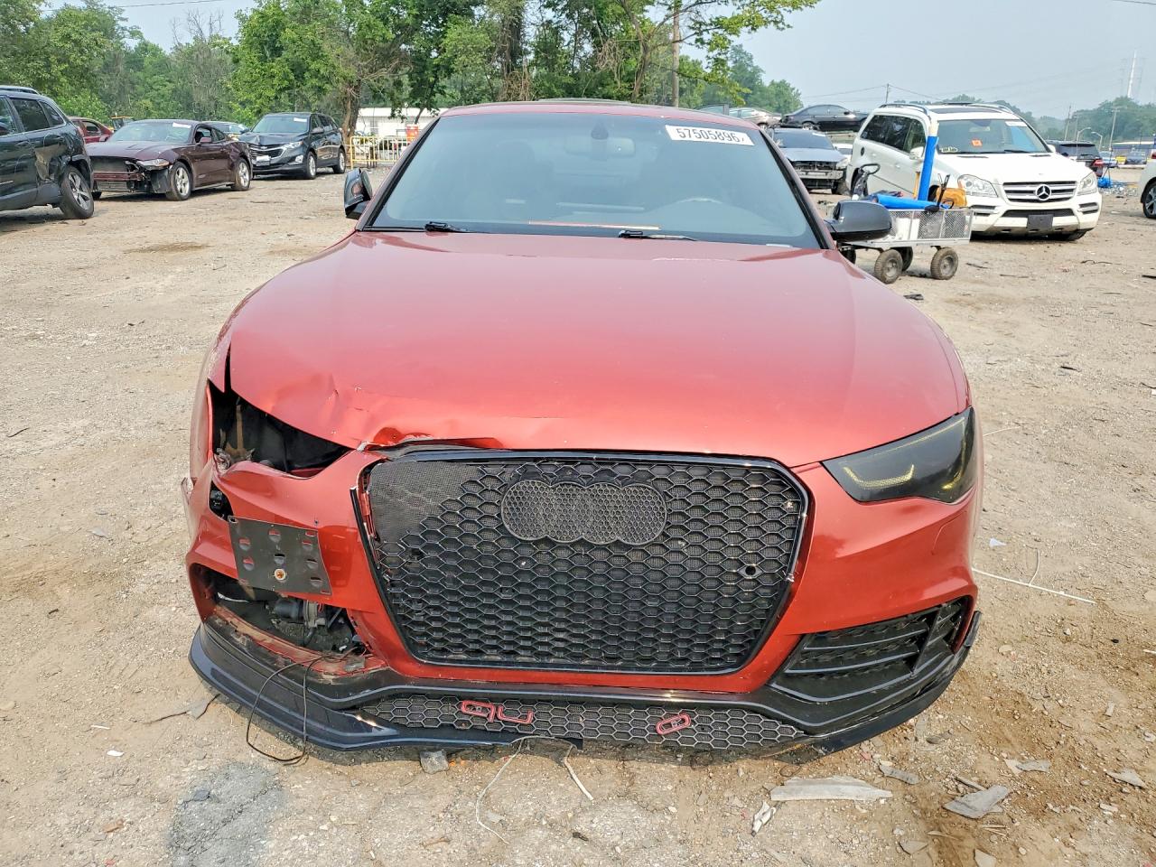 2014 Audi S5 Premium Plus Красный vin: WAUGGAFR4EA067379