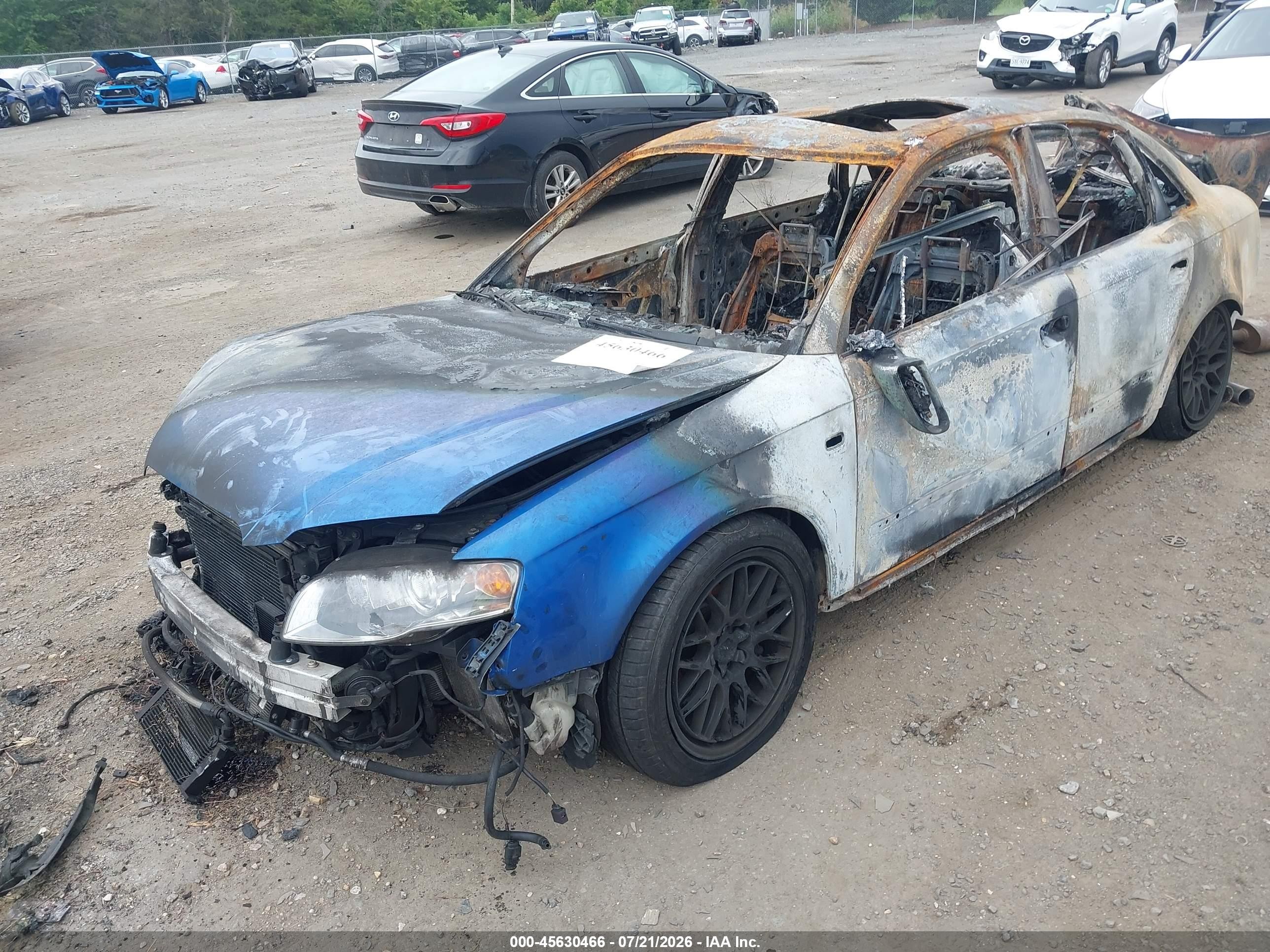 2007 Audi S4 4.2 Blue vin: WAUGL78E27A206677