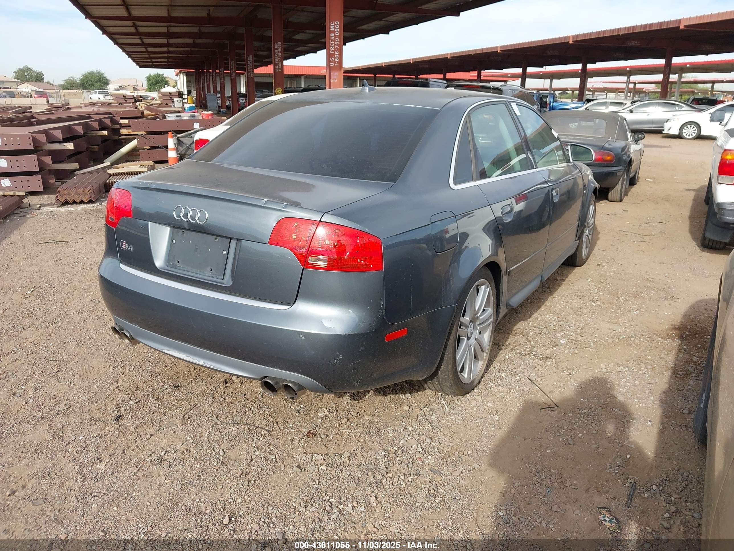 2007 Audi S4 4.2 Gray vin: WAUGL78E97A044112