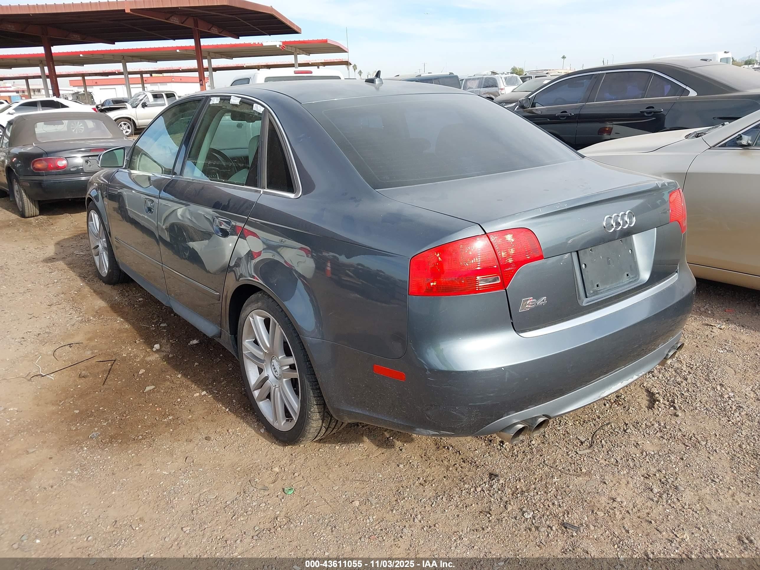 2007 Audi S4 4.2 Gray vin: WAUGL78E97A044112