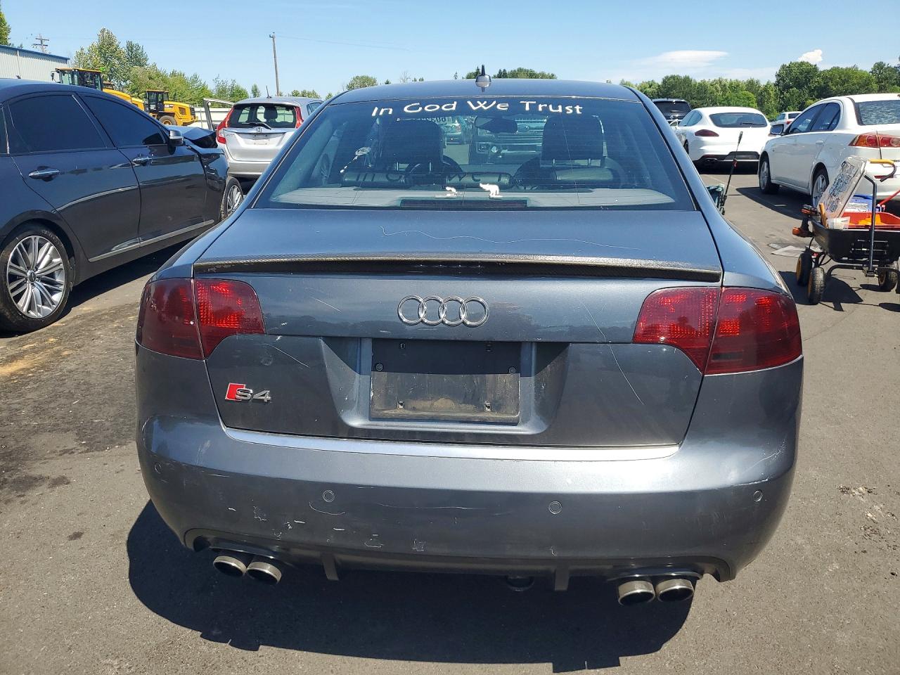 2007 Audi New S4 Quattro Серый vin: WAUGL78E97A170261