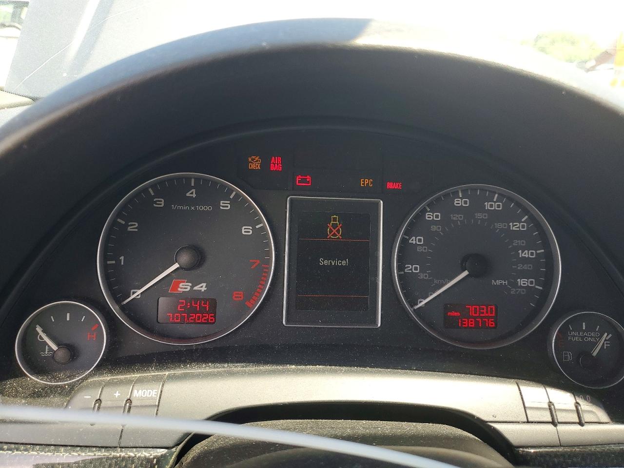 2007 Audi New S4 Quattro Серый vin: WAUGL78E97A170261