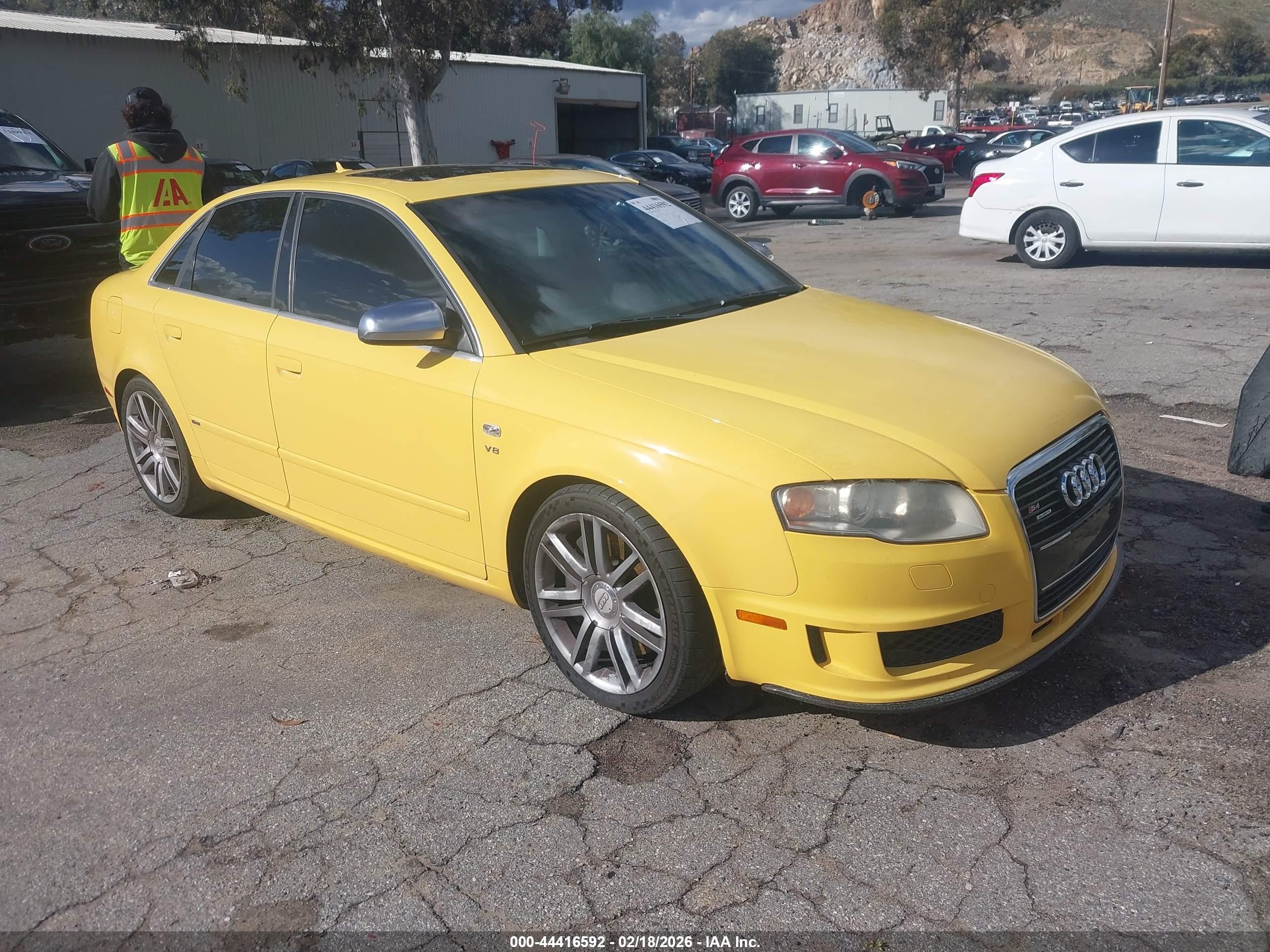 2007 Audi S4 4.2 Yellow vin: WAUGL78EX7A235828