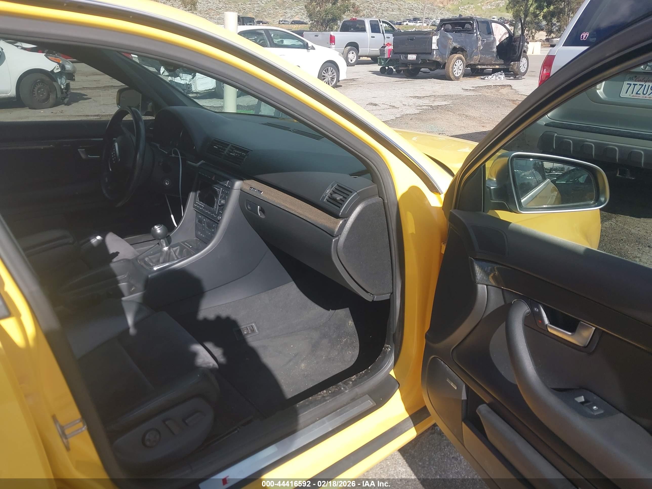 2007 Audi S4 4.2 Yellow vin: WAUGL78EX7A235828