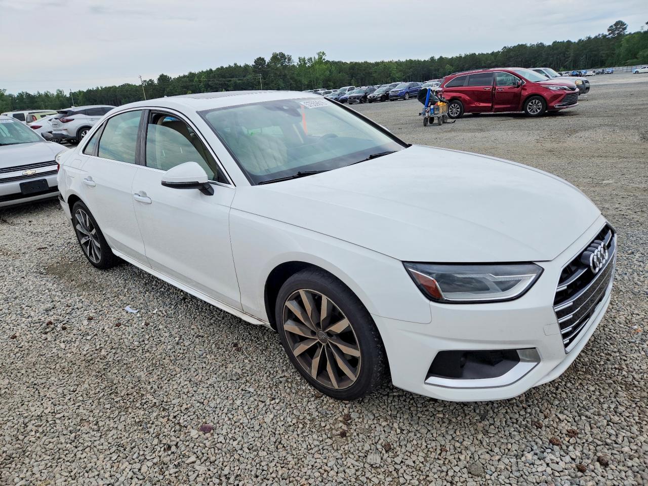 2020 Audi A4 Premium White vin: WAUGMAF45LN005153