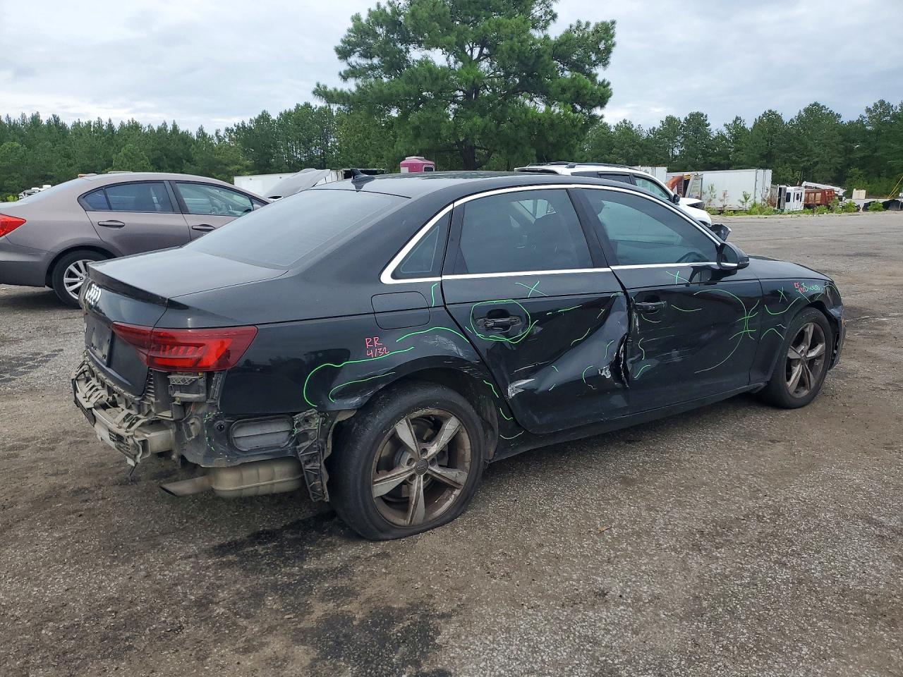 2019 Audi A4 Premium Черный vin: WAUGMAF47KA032134