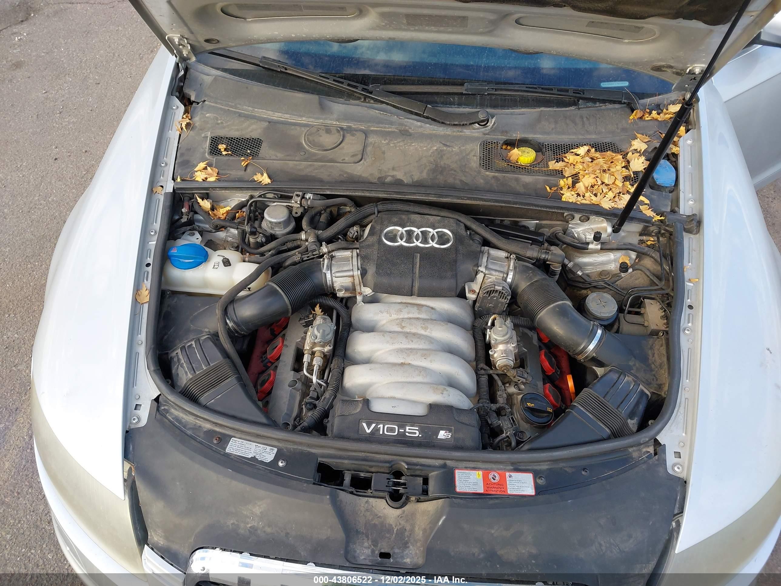 2007 Audi S6 5.2 Silver vin: WAUGN94F37N034091