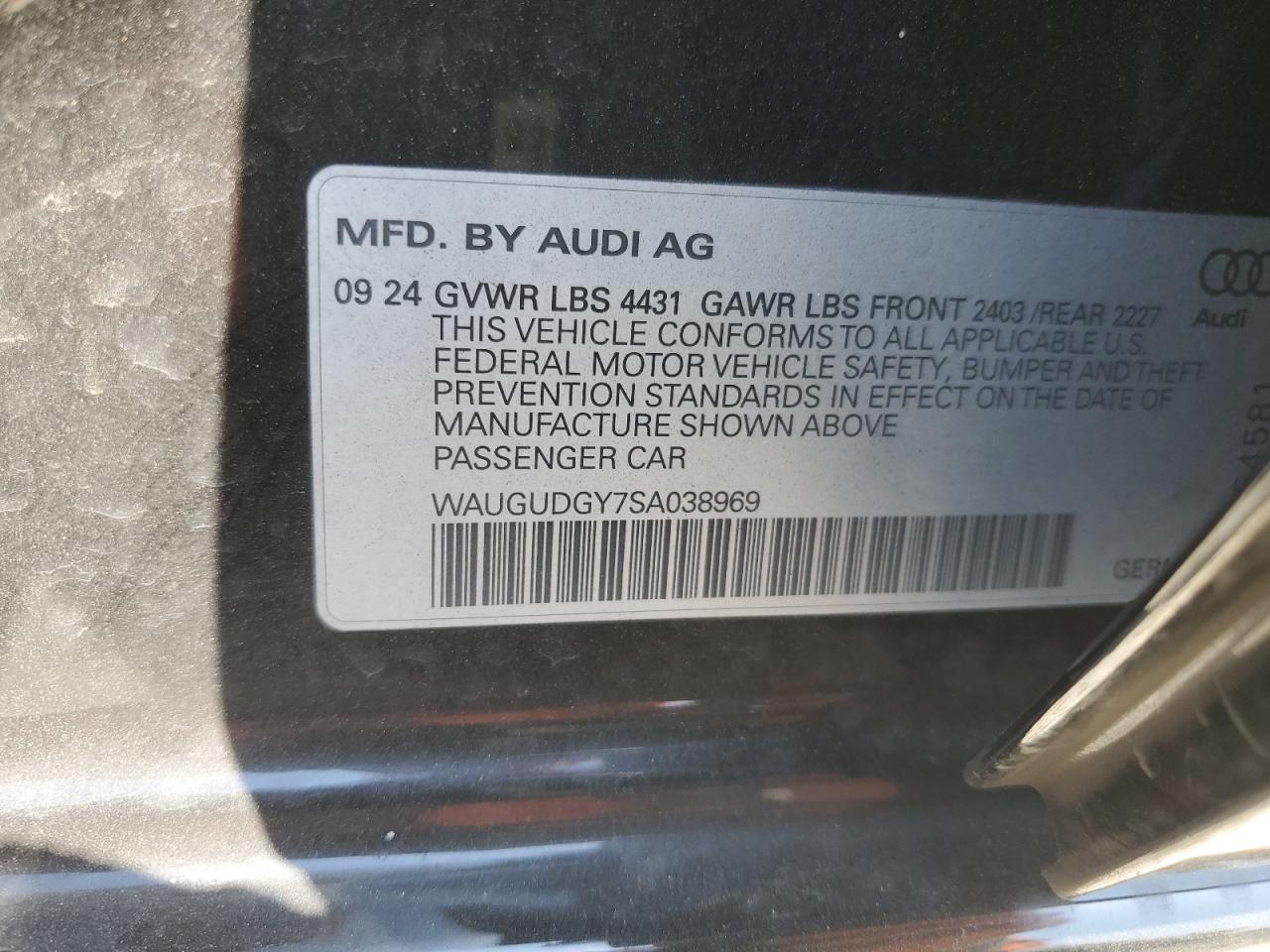 2025 Audi A3 Premium Black vin: WAUGUDGY7SA038969