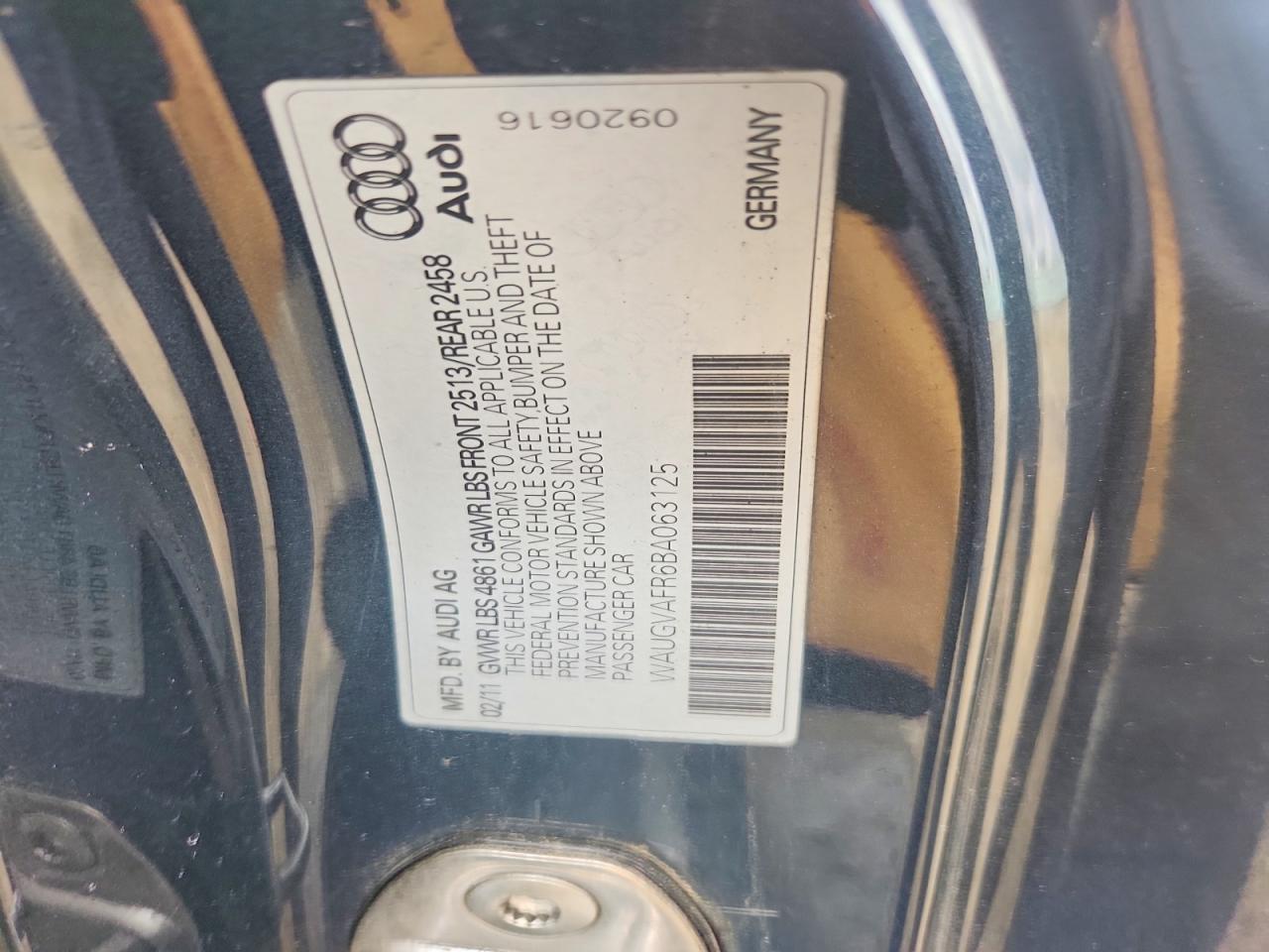 2011 Audi S5 Premium Plus Gray vin: WAUGVAFR6BA063125