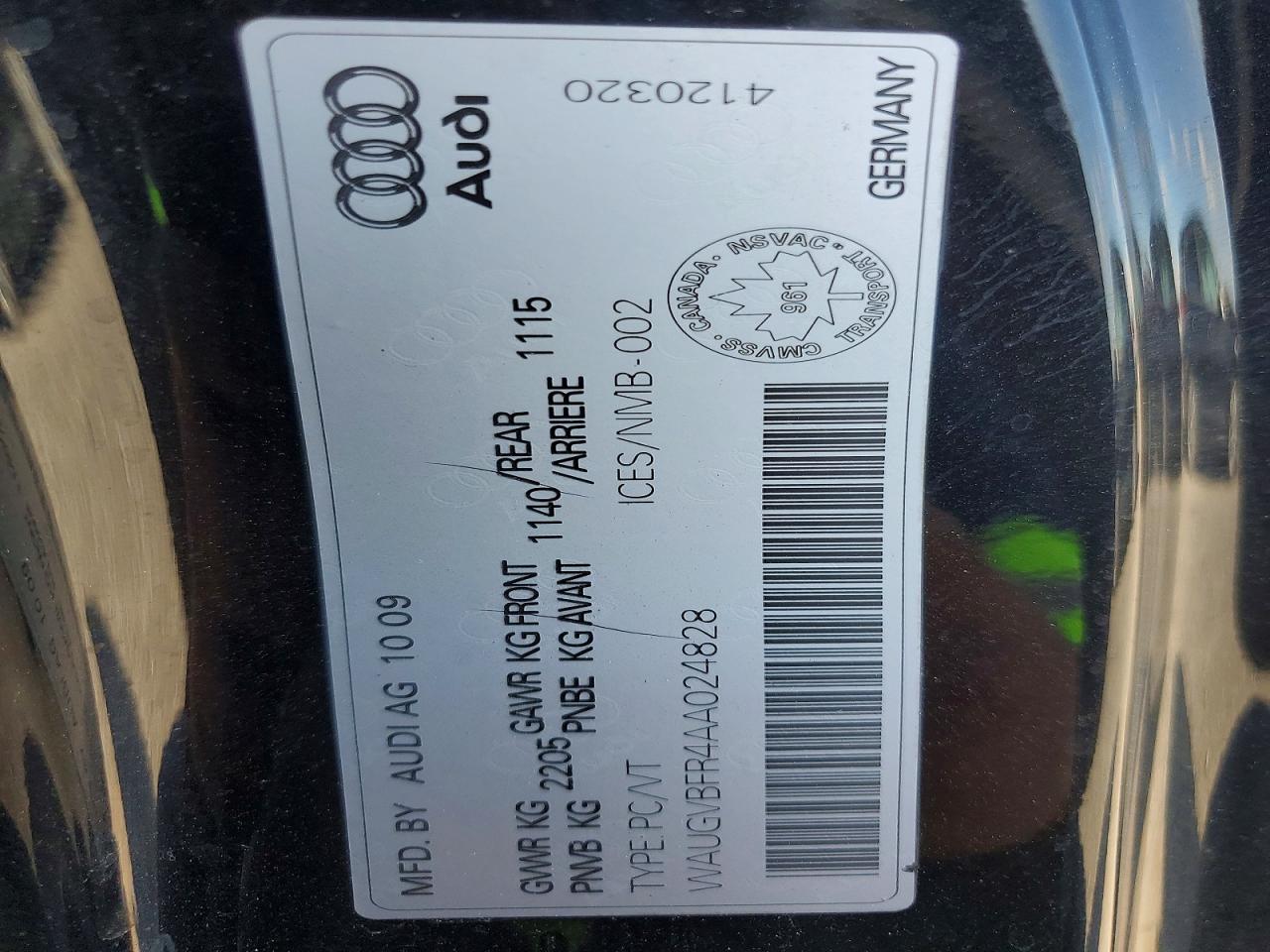 2010 Audi S5 Premium Plus Black vin: WAUGVBFR4AA024828