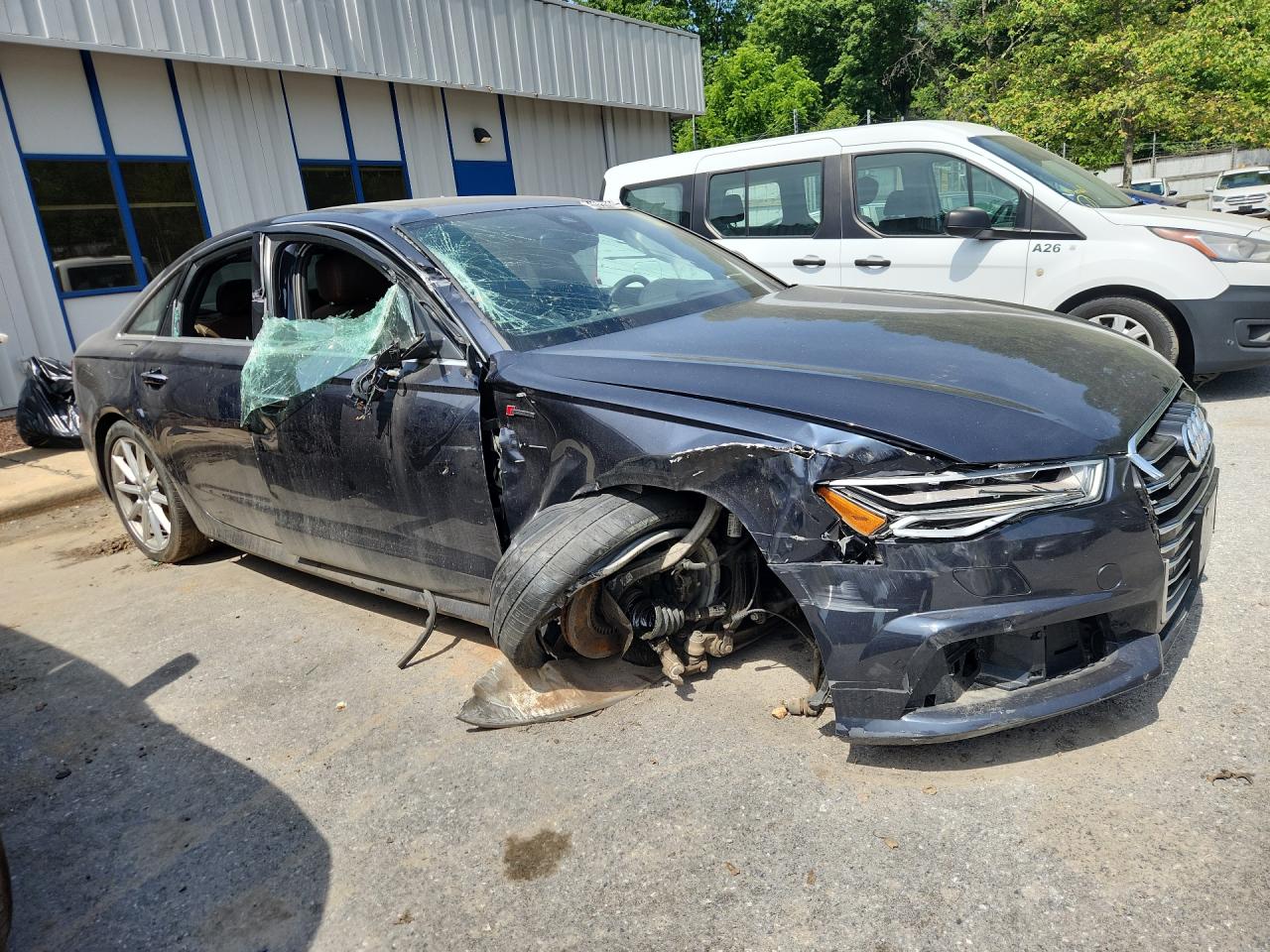 2018 Audi A6 Prestige Black vin: WAUH3AFC0JN044602 Damage: Right Head Lamp, Broken, Replacement Required