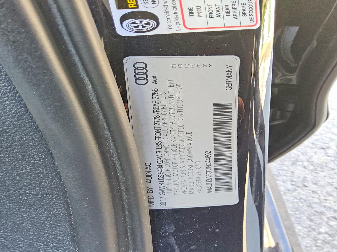 2018 Audi A6 Prestige Black vin: WAUH3AFC0JN044602