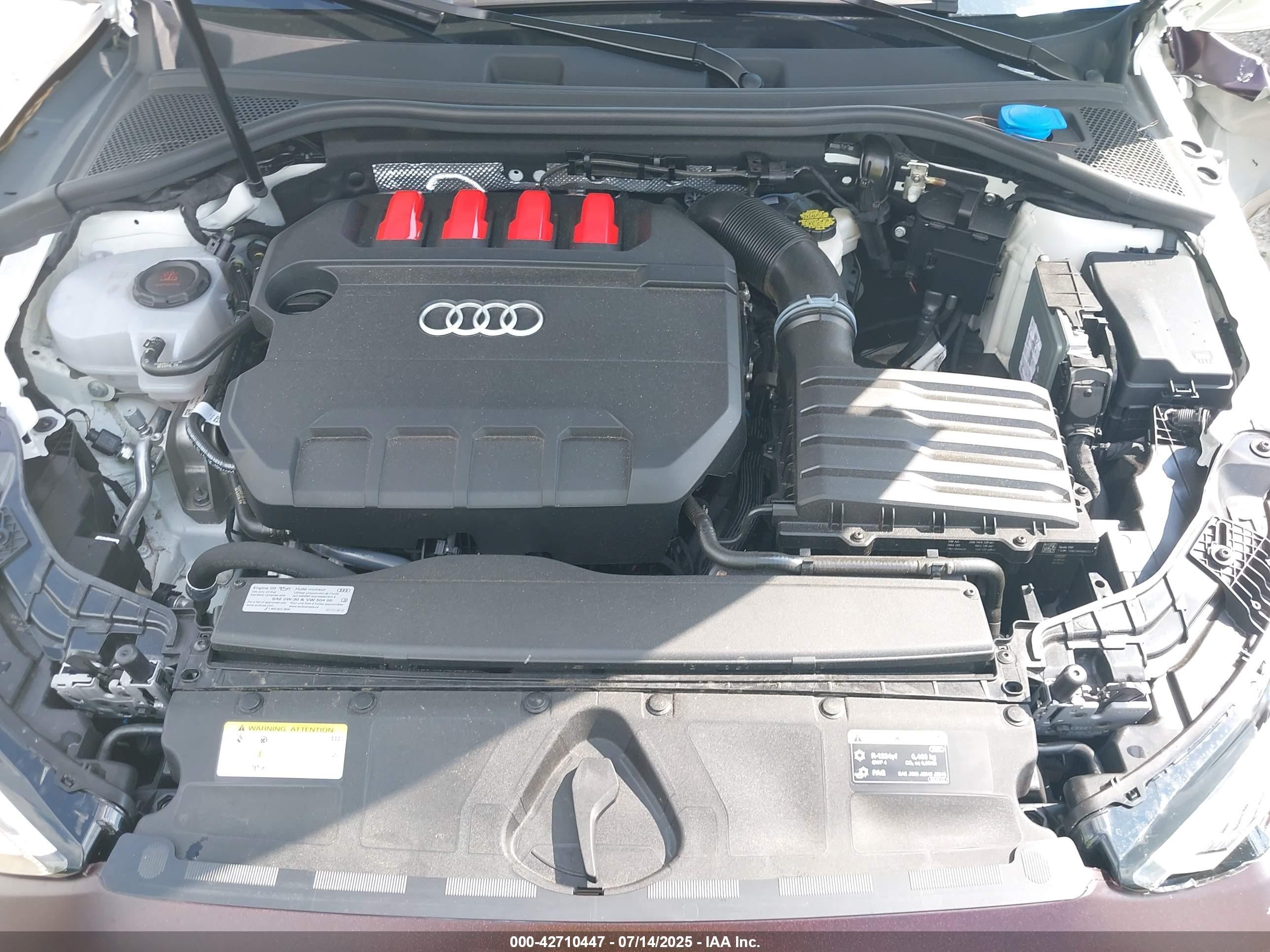 2025 Audi S3 Premium Plus Tfsi Quattro S Tronic Red vin: WAUH5DGY8SA052705