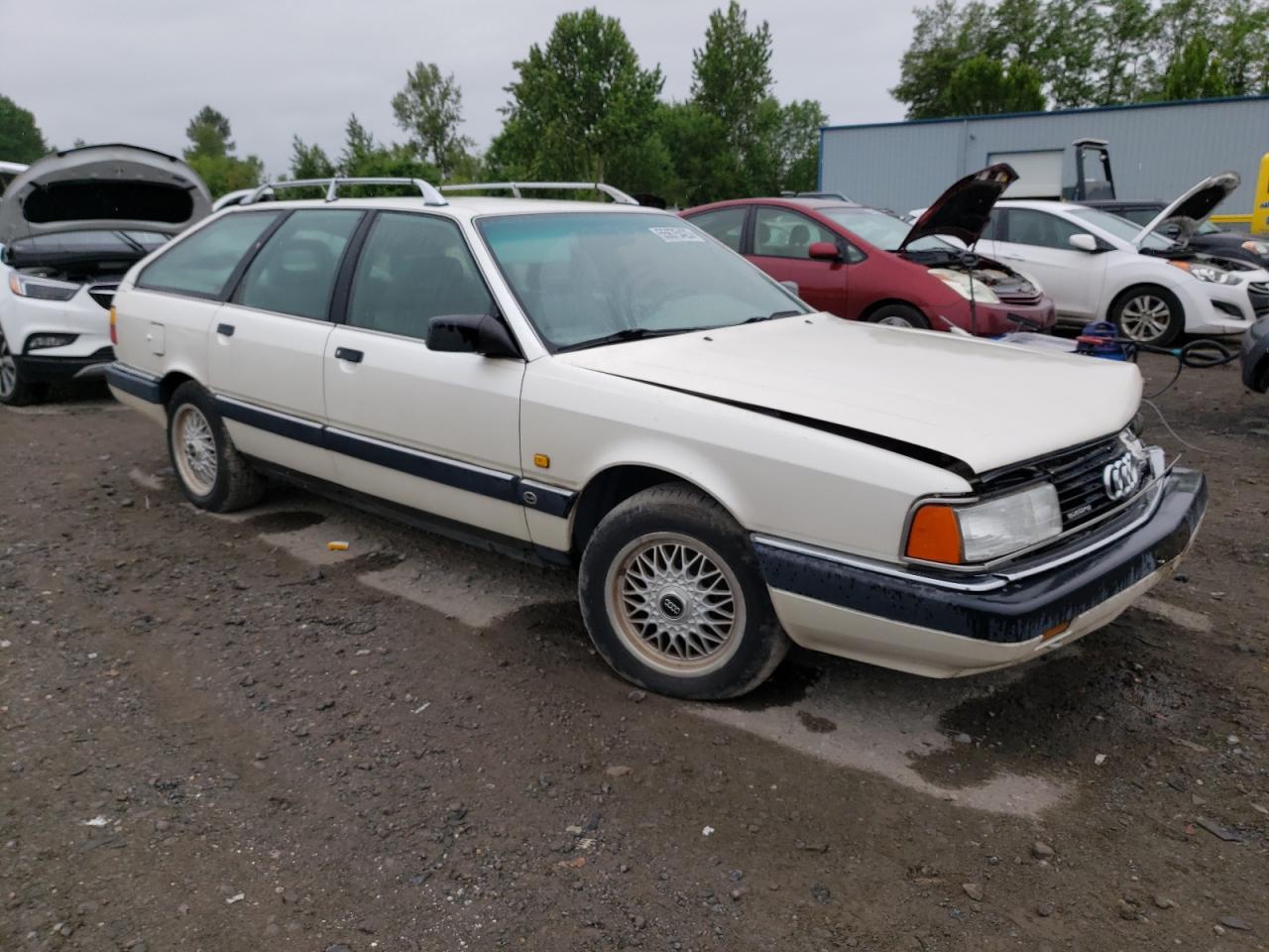 1991 Audi 200 Quattro Turbo White vin: WAUHE5448MN019495
