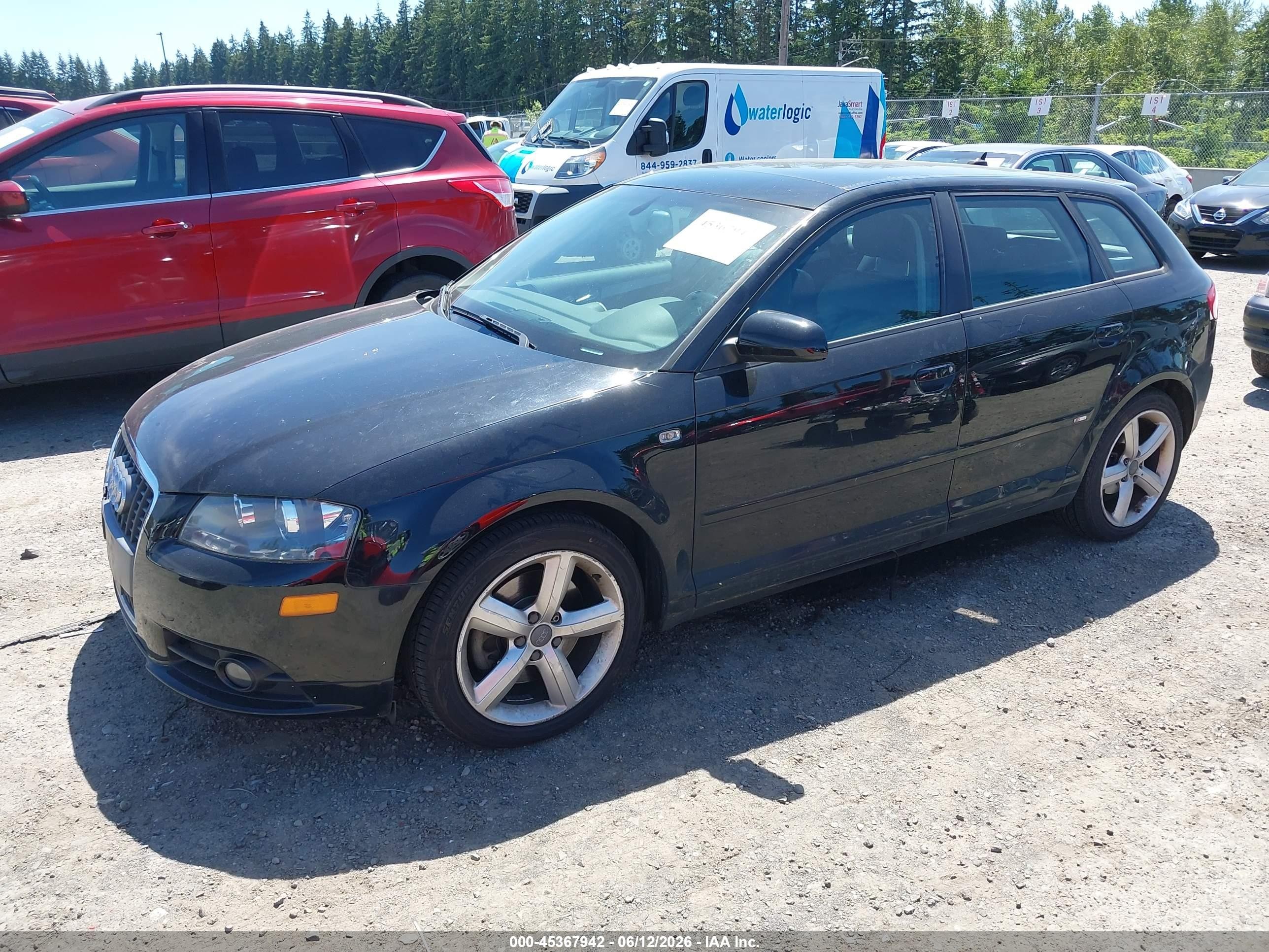 2008 Audi A3 2.0t Black vin: WAUHE78P28A171821