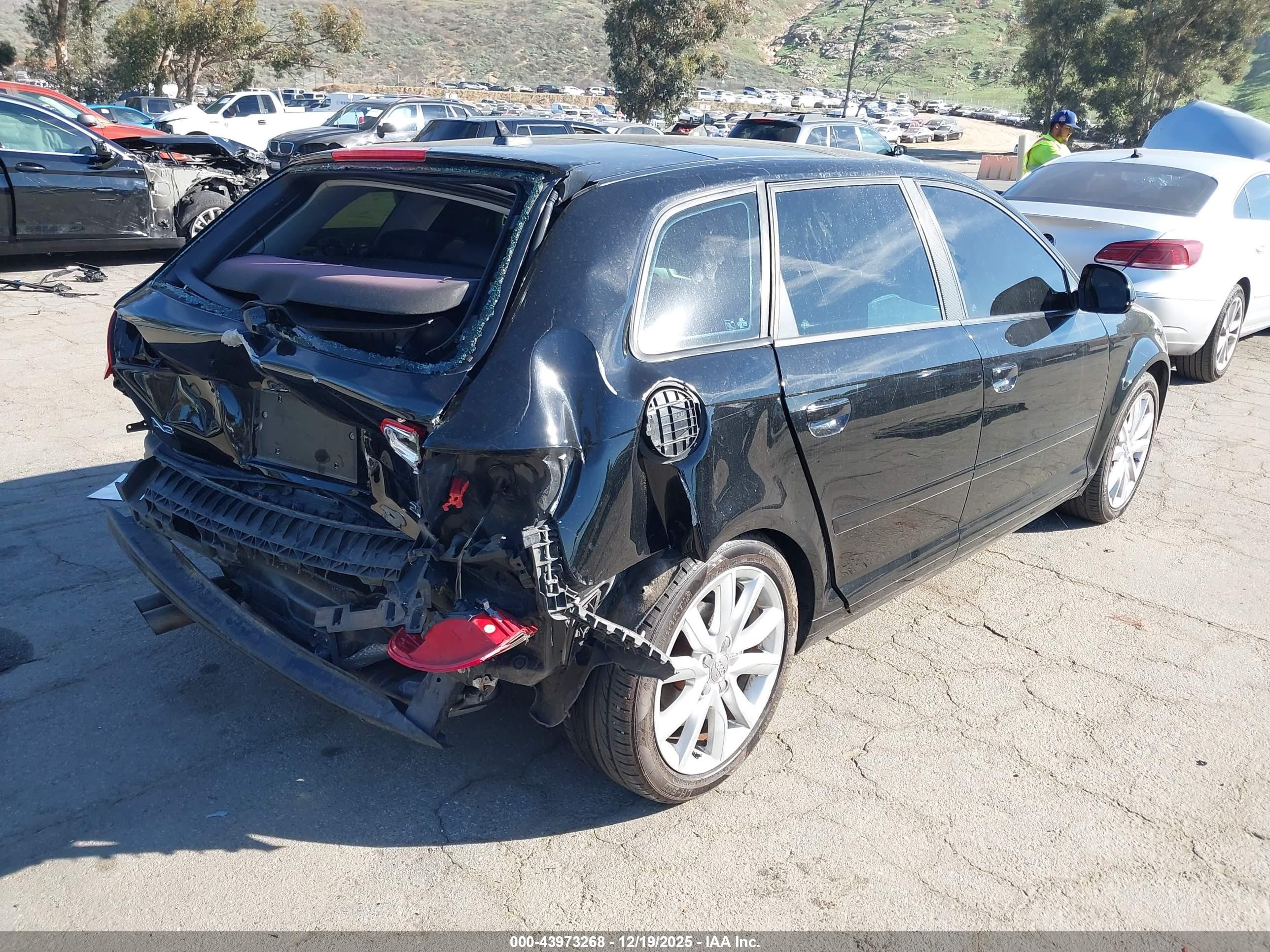 2009 Audi A3 2.0t Black vin: WAUHE78PX9A089191