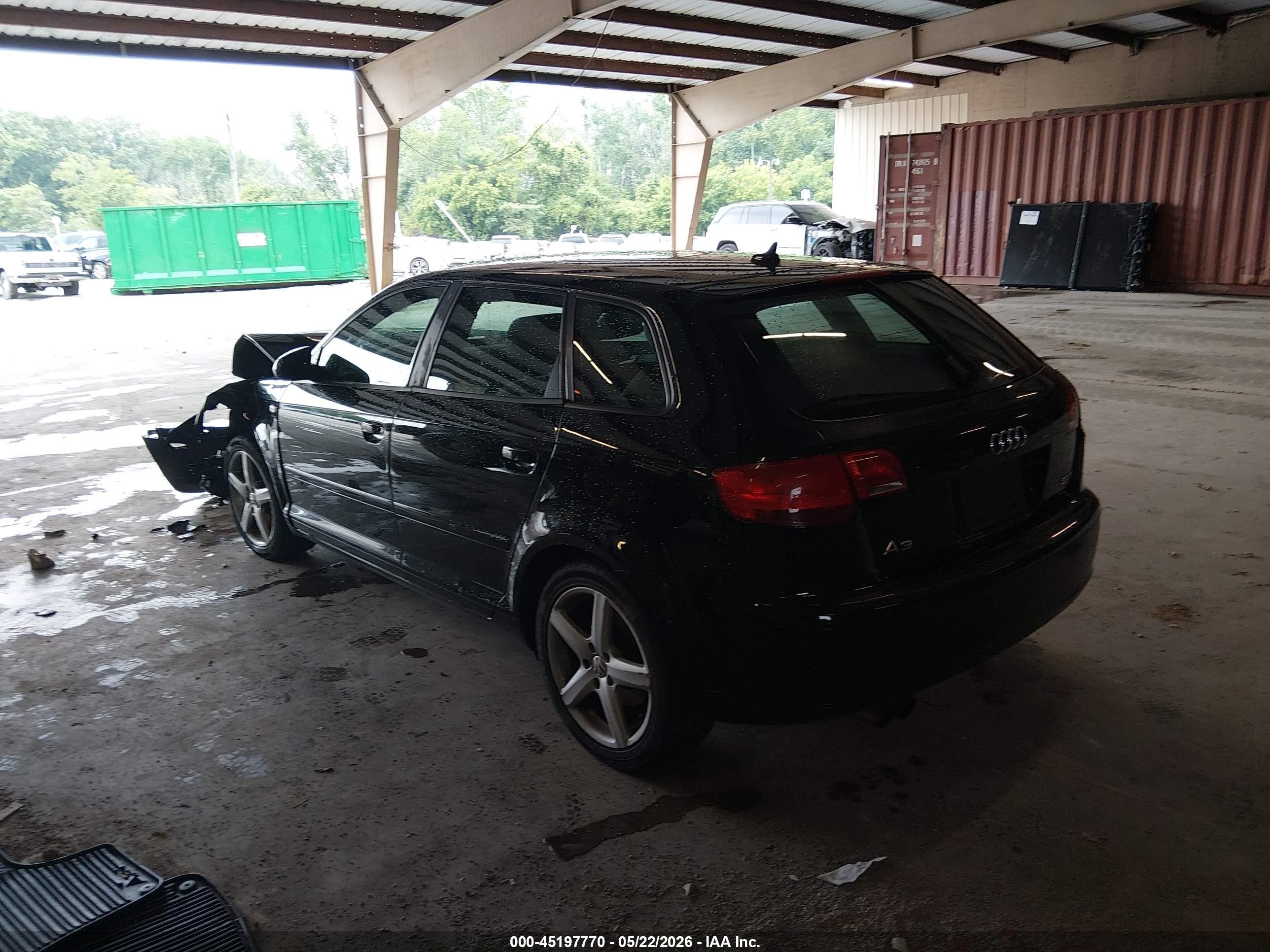 2007 Audi A3 2.0t Black vin: WAUHF78P27A121688