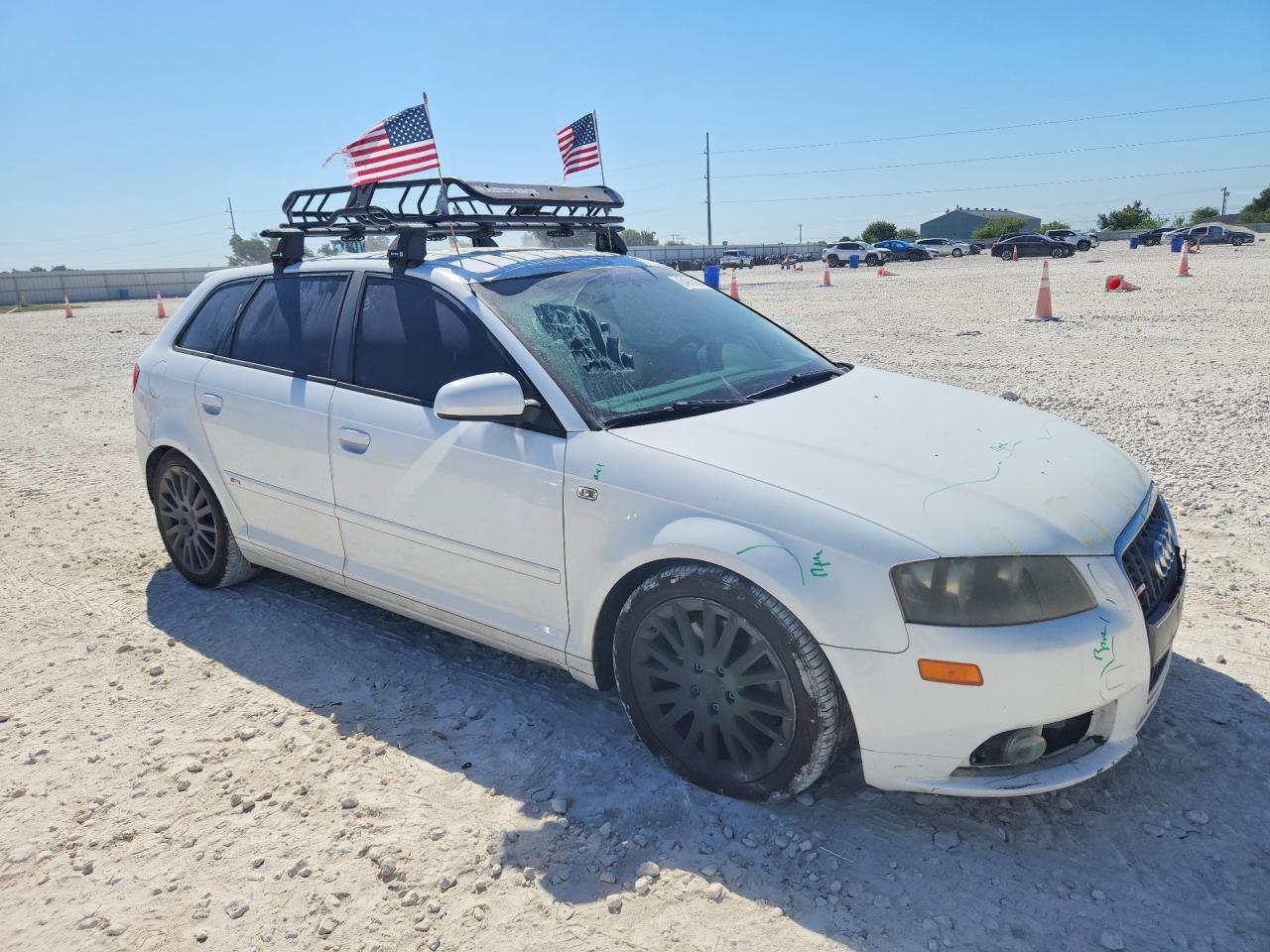2007 Audi A3 2 White vin: WAUHF78P47A185182