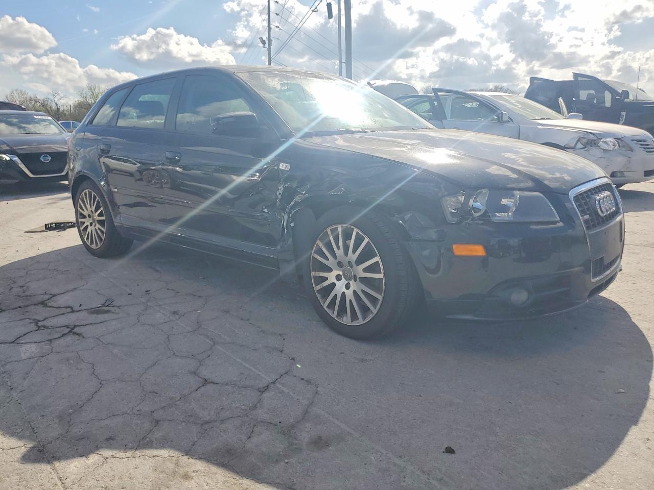 2007 Audi A3 2 Black vin: WAUHF78P87A033857