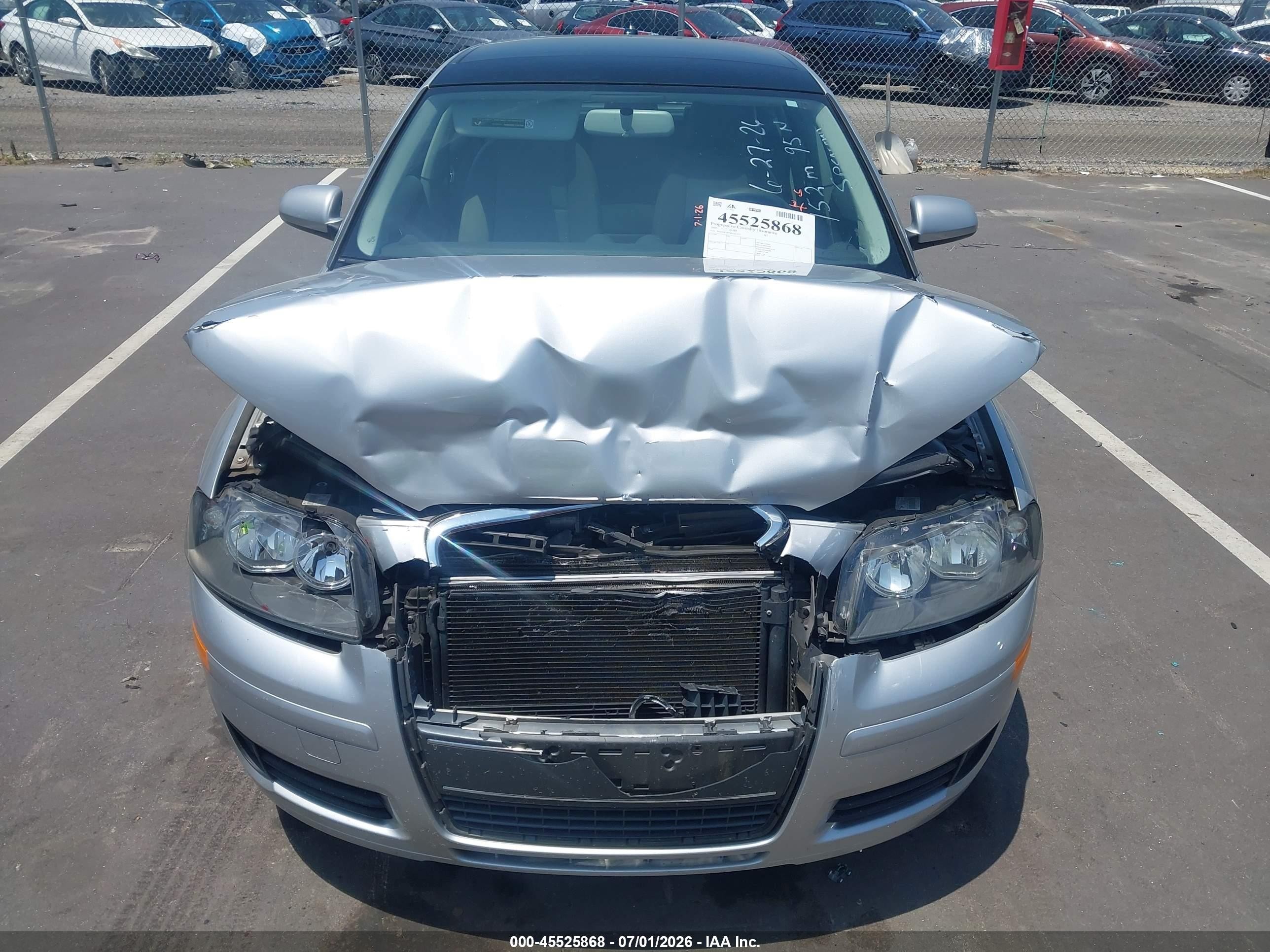 2006 Audi A3 2.0t Silver vin: WAUHF78P96A163077