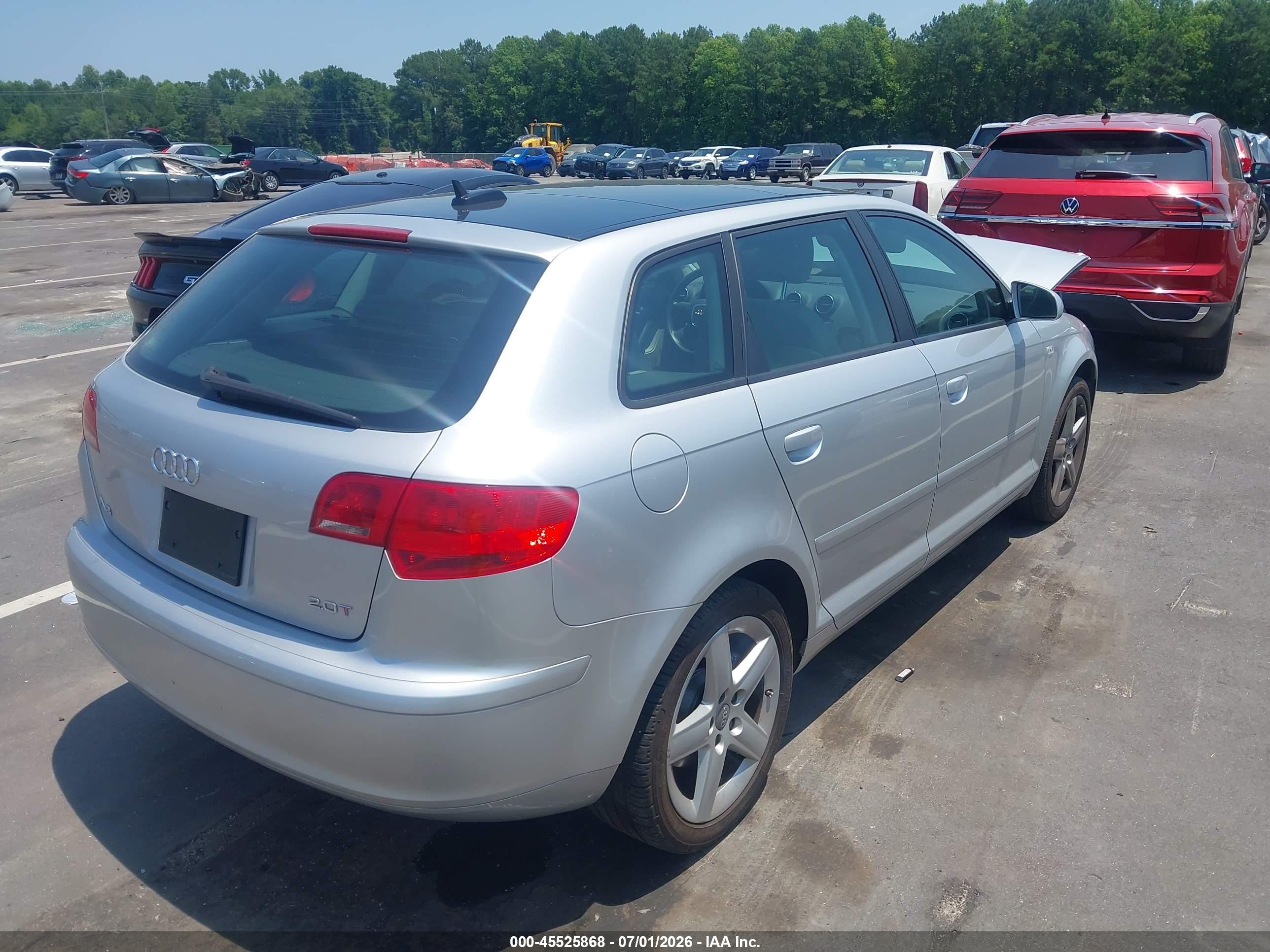 2006 Audi A3 2.0t Silver vin: WAUHF78P96A163077