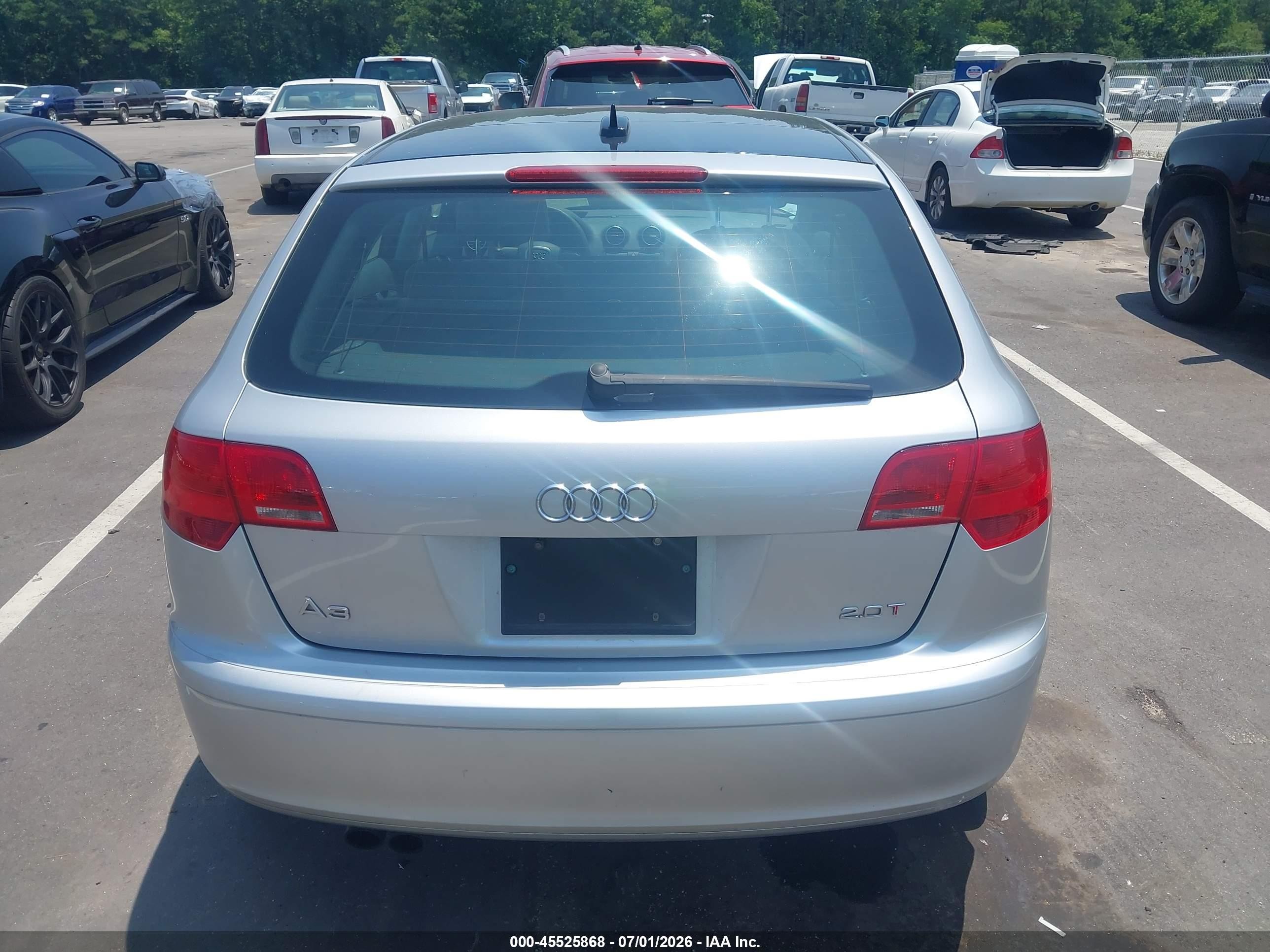 2006 Audi A3 2.0t Silver vin: WAUHF78P96A163077