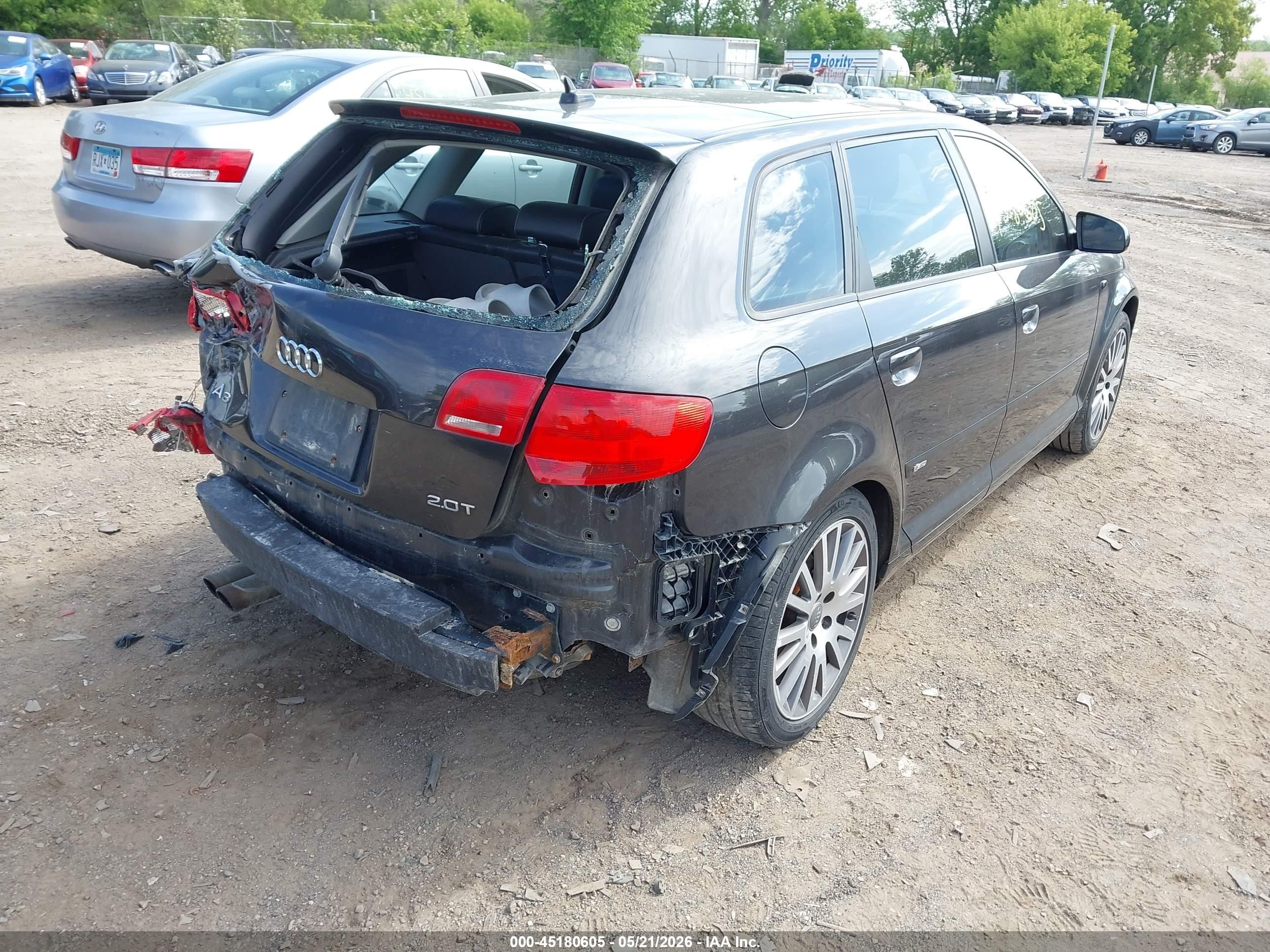 2007 Audi A3 2.0t Black vin: WAUHF98PX7A214731