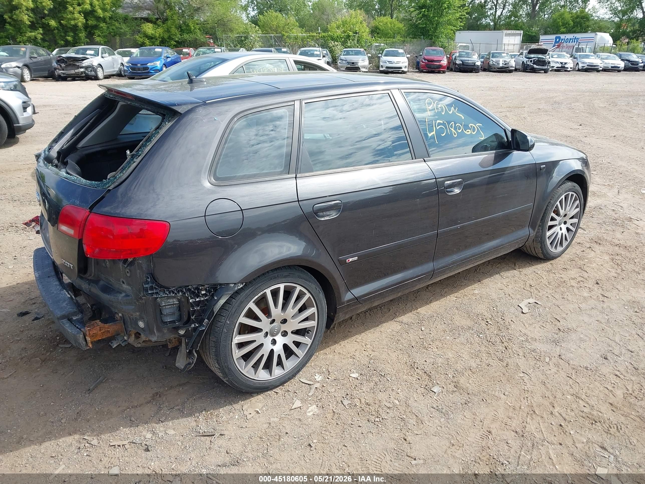 2007 Audi A3 2.0t Black vin: WAUHF98PX7A214731