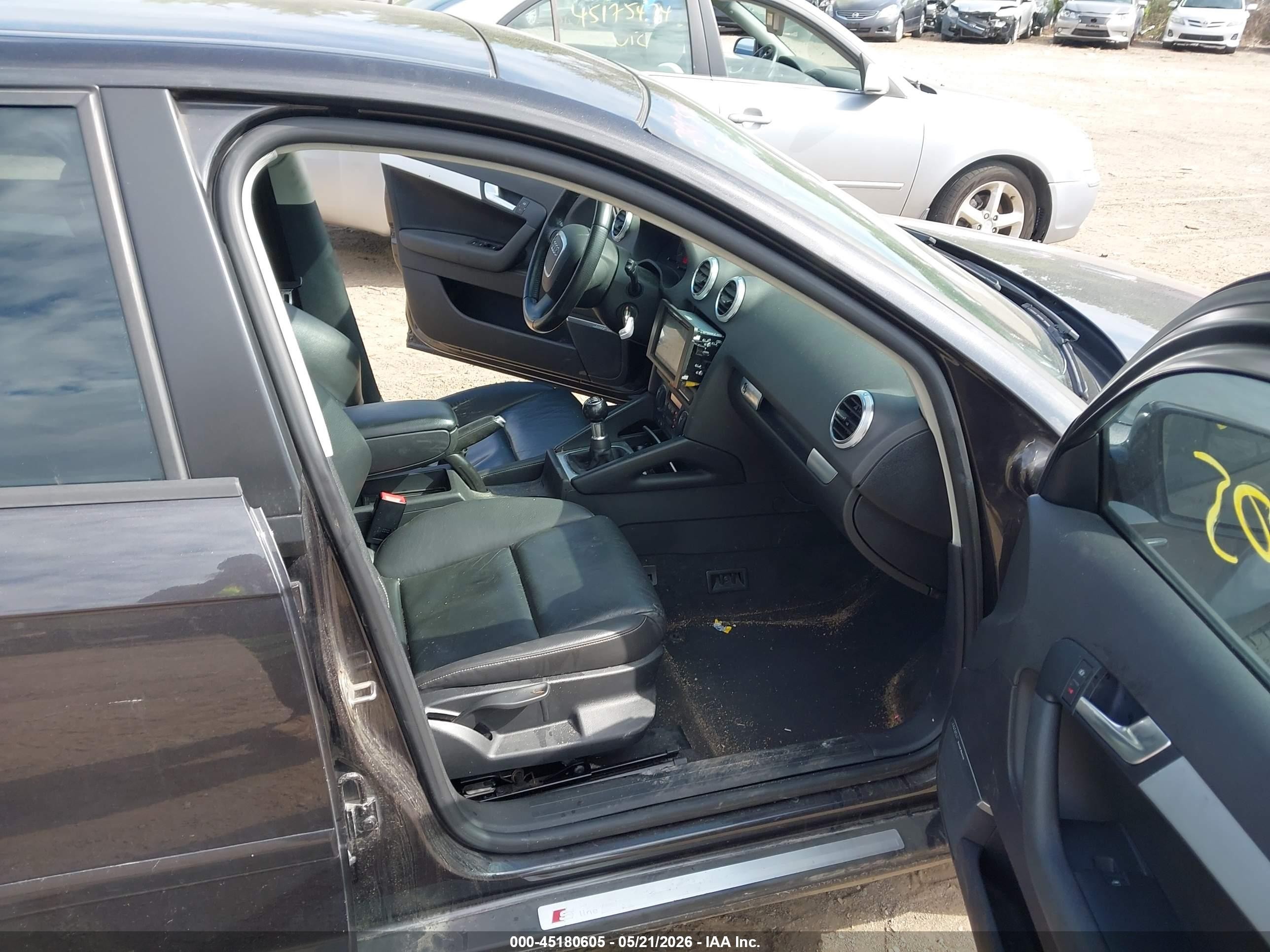 2007 Audi A3 2.0t Black vin: WAUHF98PX7A214731