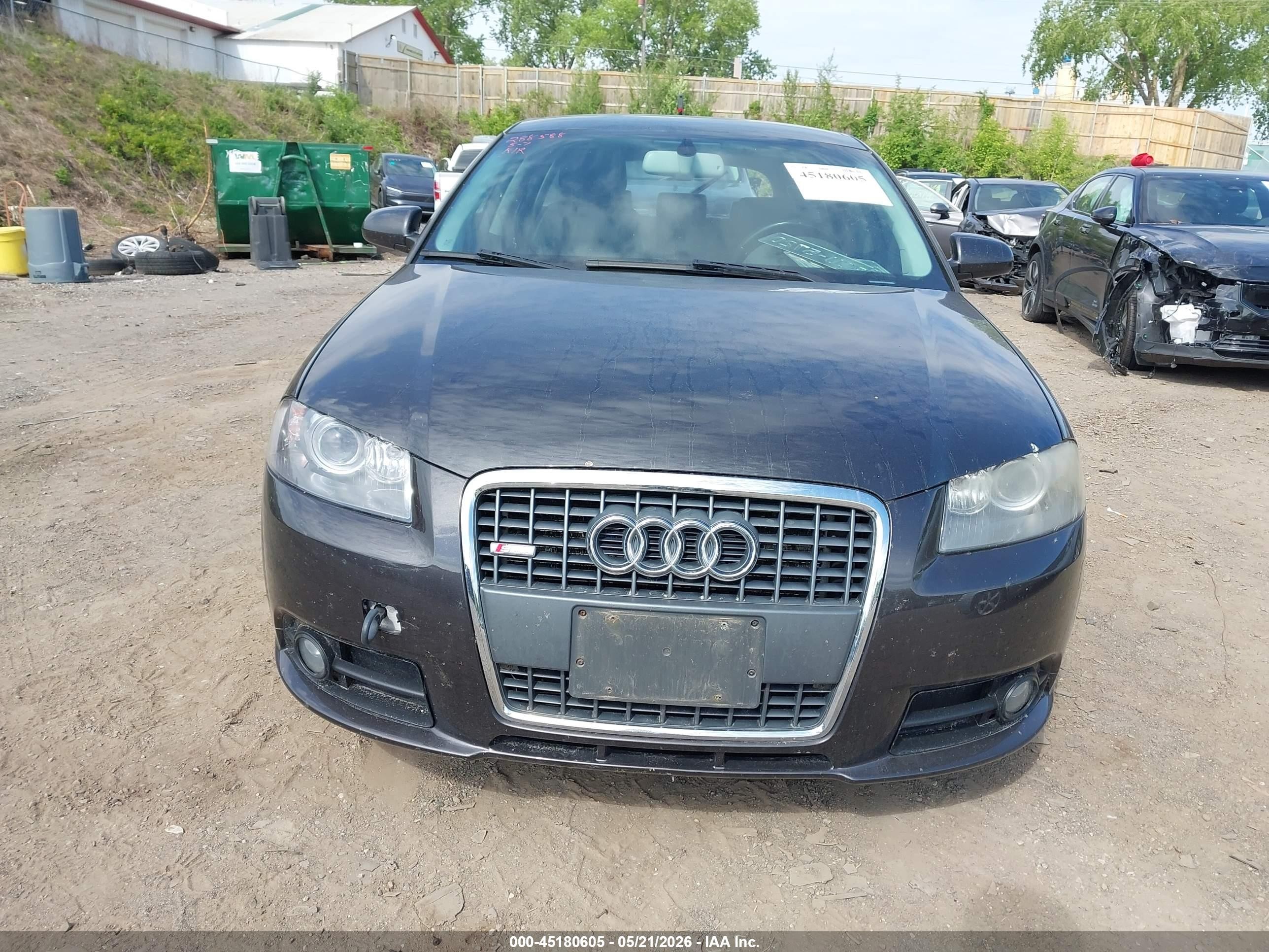 2007 Audi A3 2.0t Black vin: WAUHF98PX7A214731