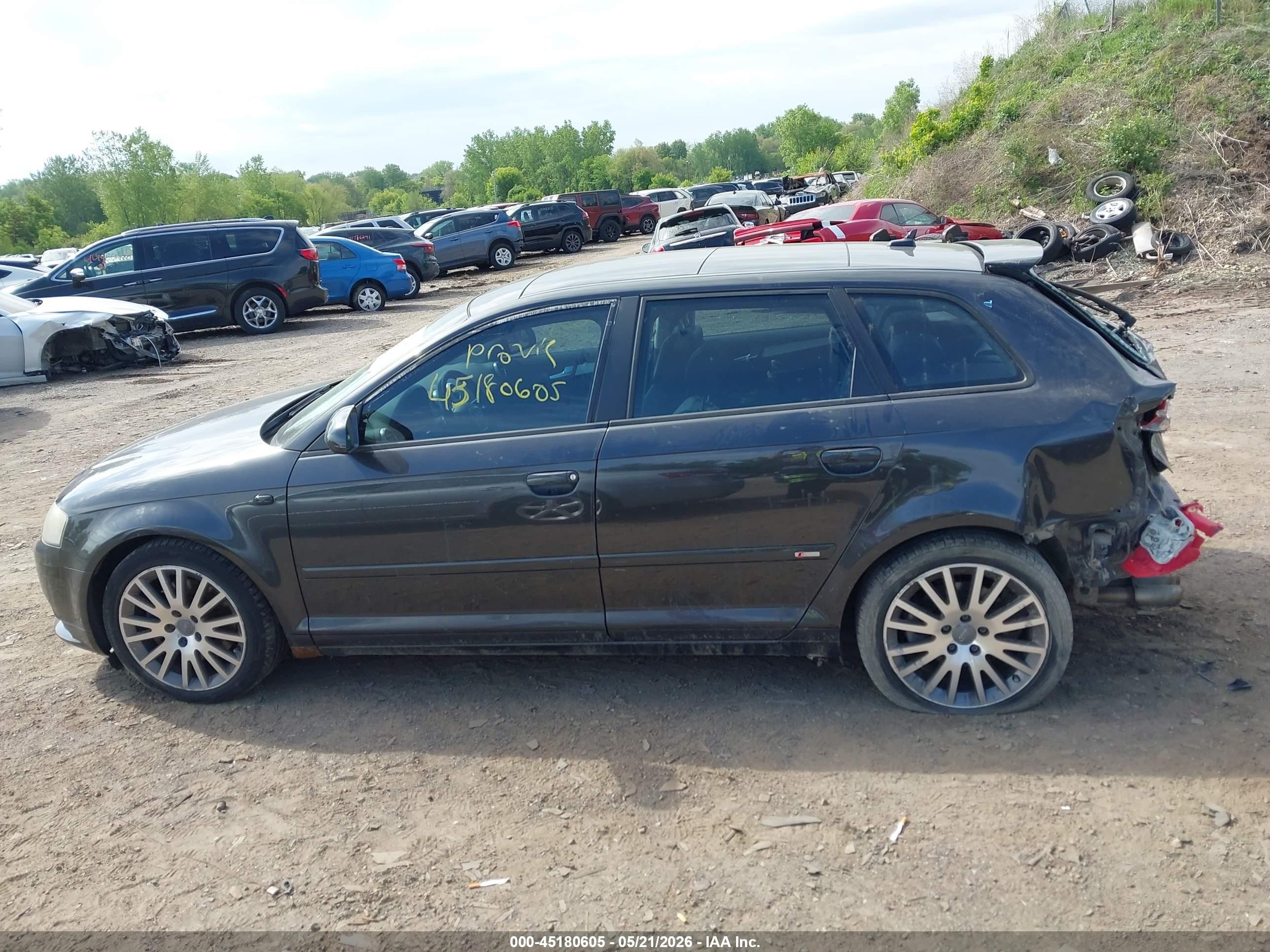 2007 Audi A3 2.0t Black vin: WAUHF98PX7A214731