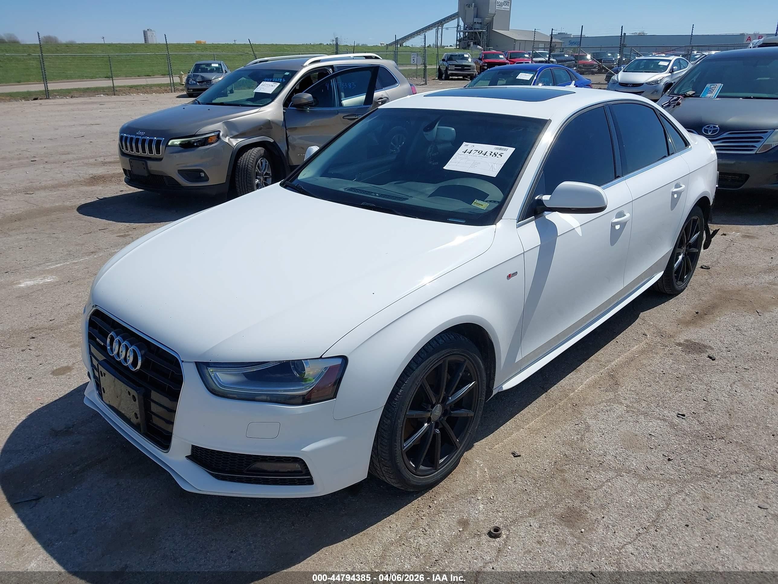 2015 Audi A4 2.0t Premium White vin: WAUHFAFL2FN014497