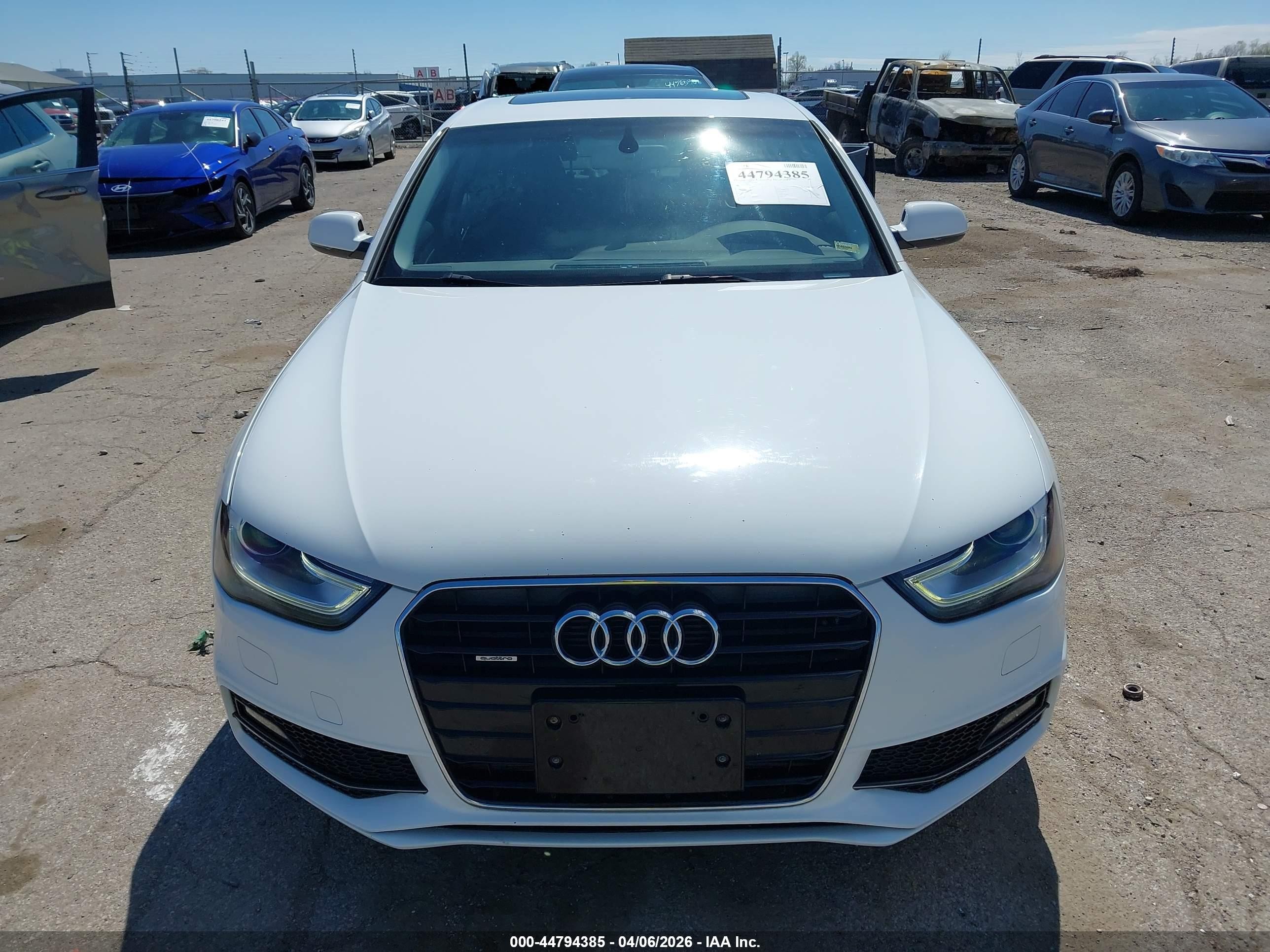 2015 Audi A4 2.0t Premium White vin: WAUHFAFL2FN014497