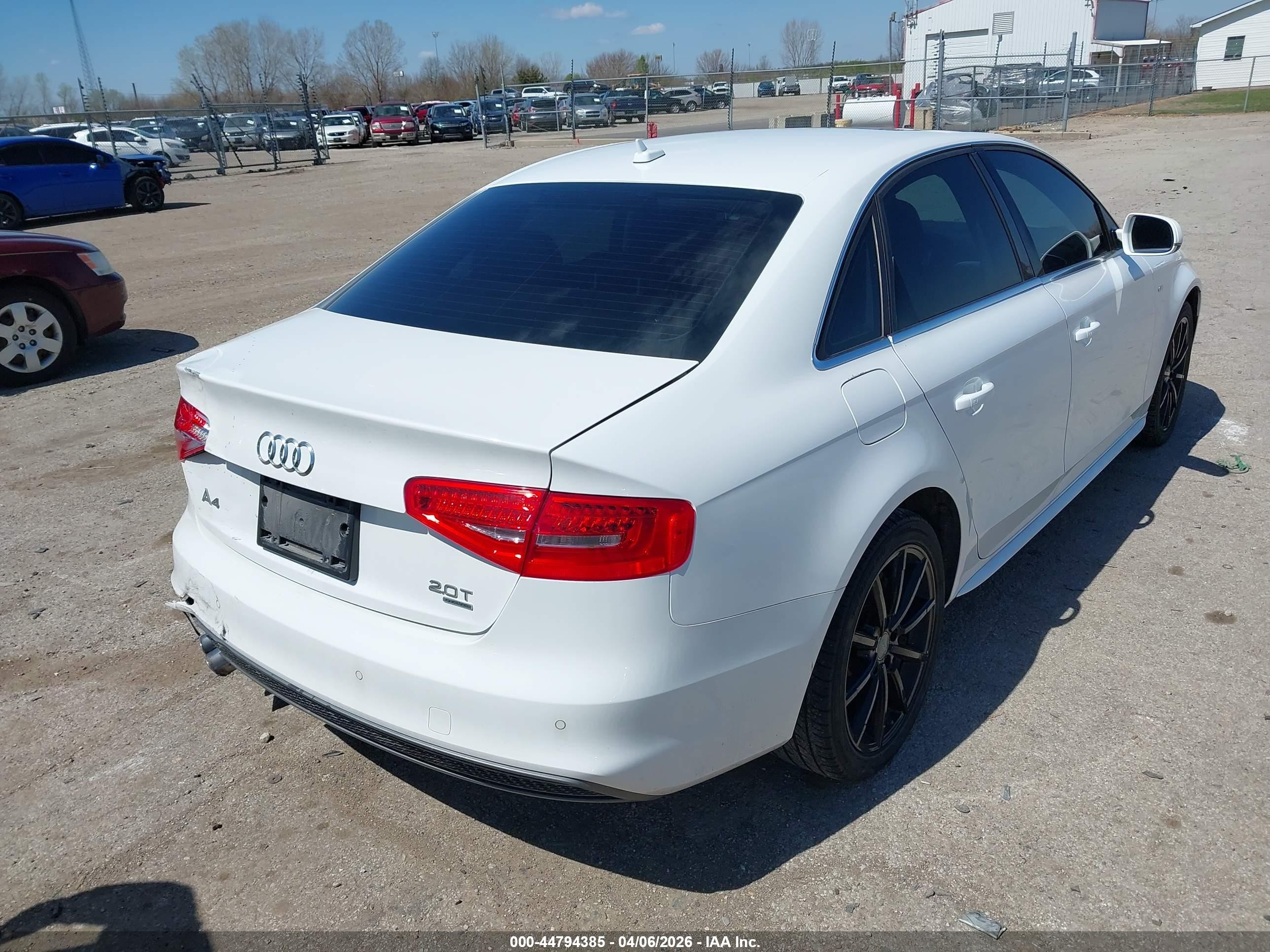 2015 Audi A4 2.0t Premium White vin: WAUHFAFL2FN014497