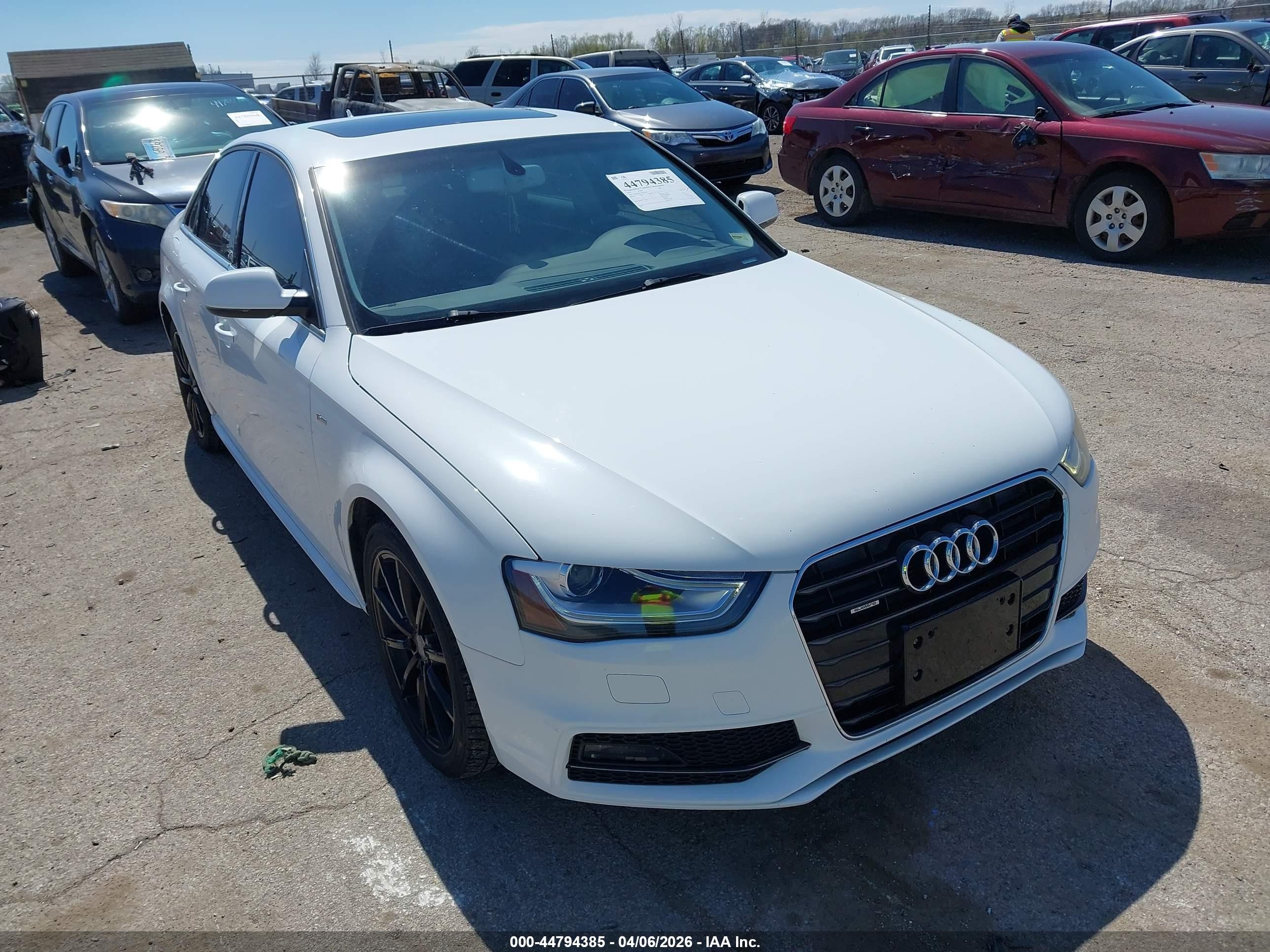 2015 Audi A4 2.0t Premium White vin: WAUHFAFL2FN014497