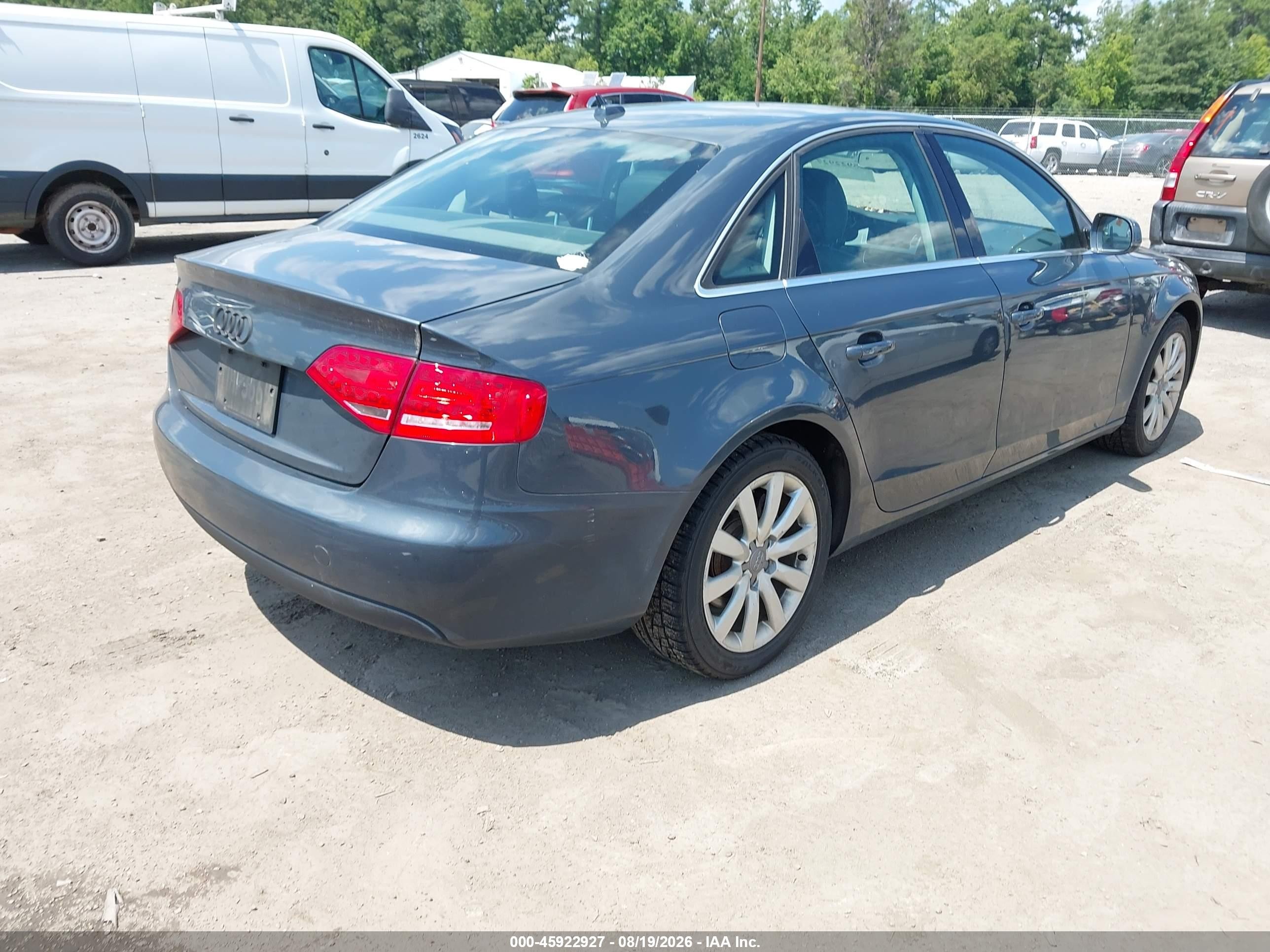 2011 Audi A4 Premium Plus Gray vin: WAUHFAFL3BN047731