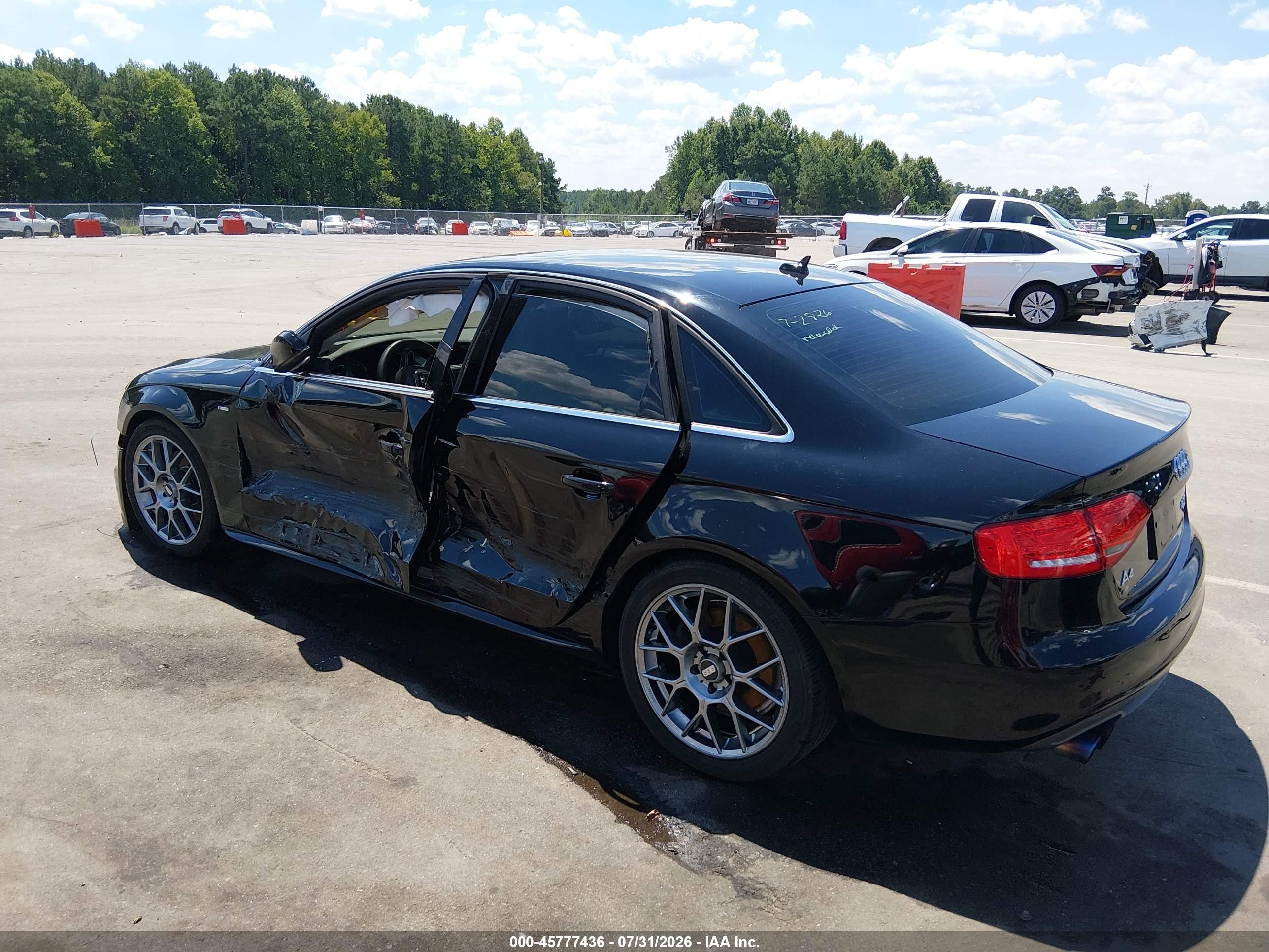 2012 Audi A4 2.0t Premium Black vin: WAUHFAFL3CN014777
