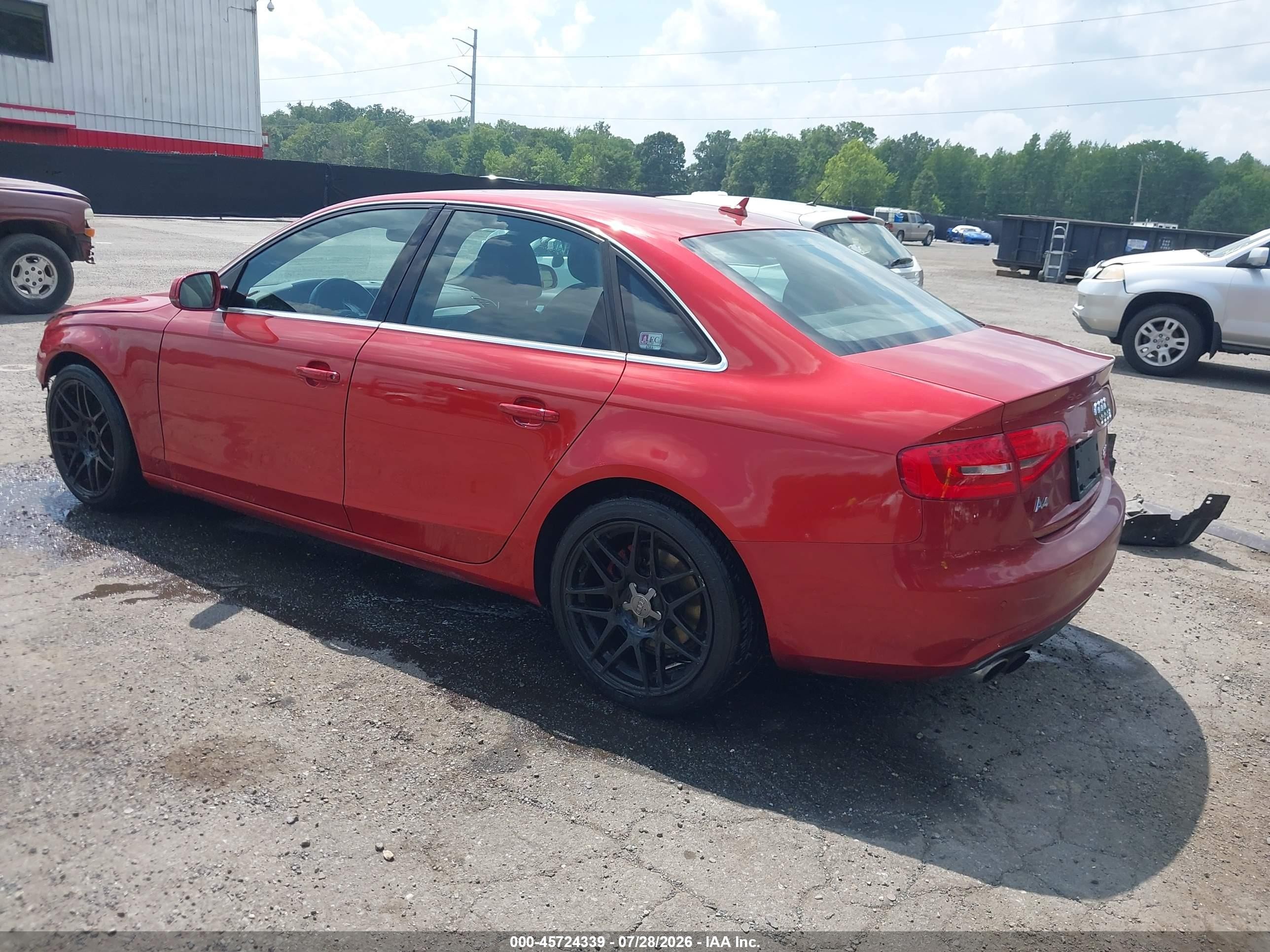 2013 Audi A4 2.0t Premium Оранжевый vin: WAUHFAFL4DA170027