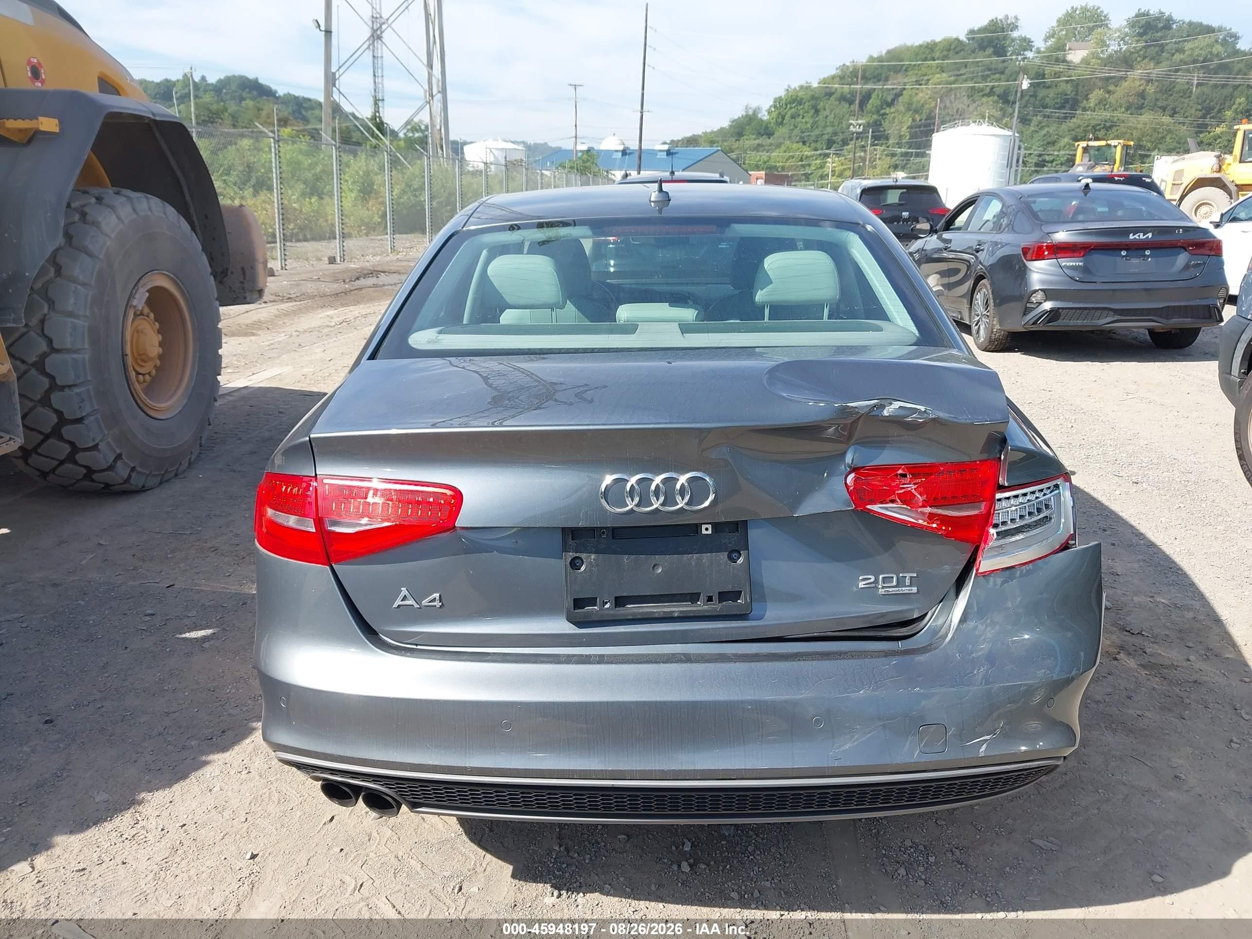 2014 Audi A4 2.0t Premium Gray vin: WAUHFAFL7EN017202