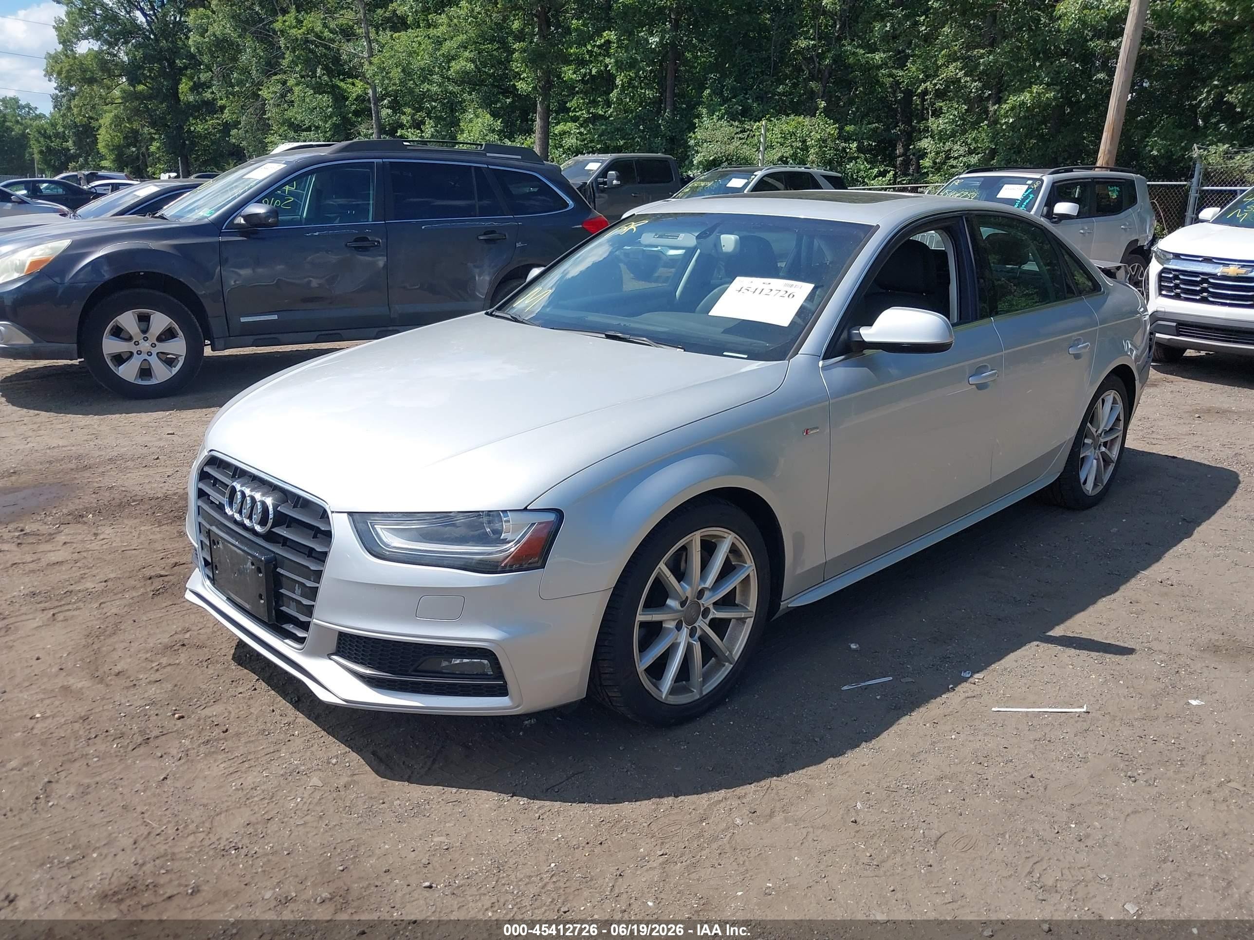 2014 Audi A4 2.0t Premium Silver vin: WAUHFAFL8EN019055