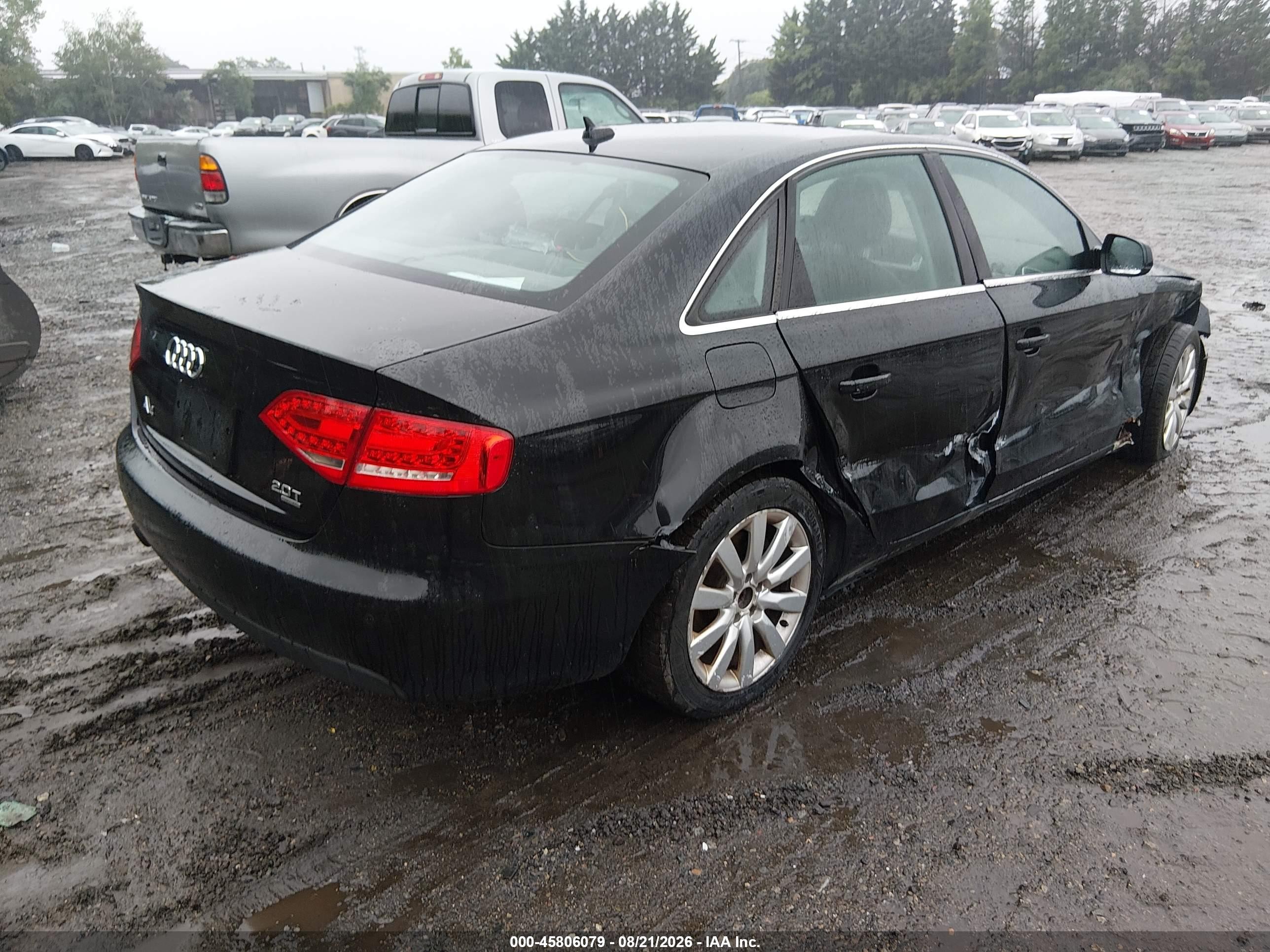 2011 Audi A4 2.0t Premium Черный vin: WAUHFAFLXBN002348